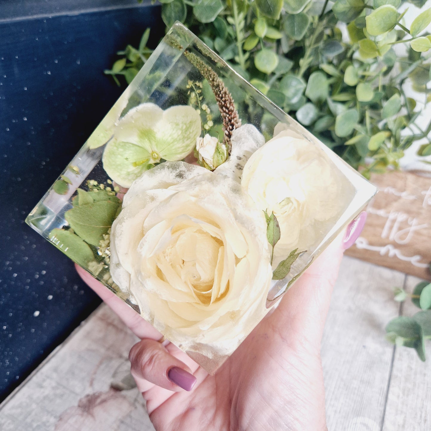 10cm freestanding block, flower preservation wedding bouquet preserved funeral flowers preserved