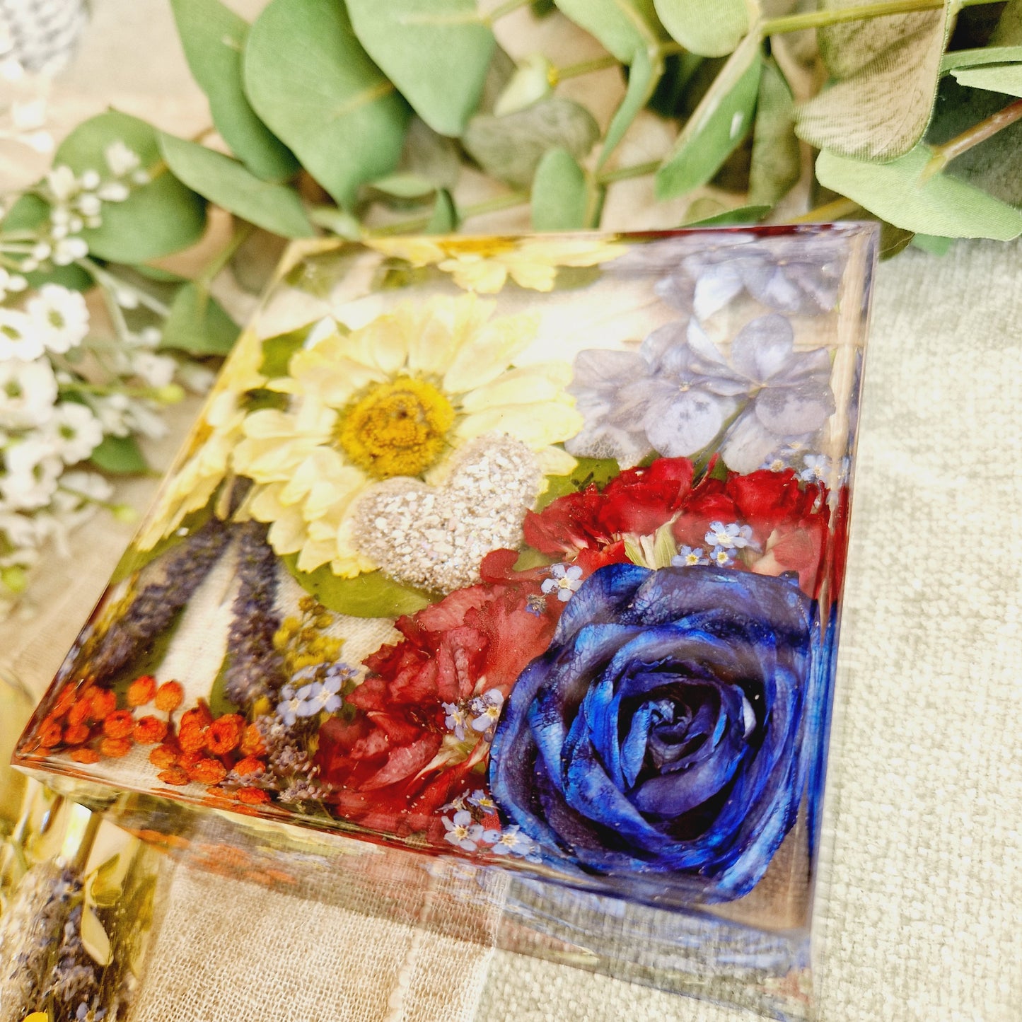 10cm freestanding block, flower preservation wedding bouquet preserved funeral flowers preserved