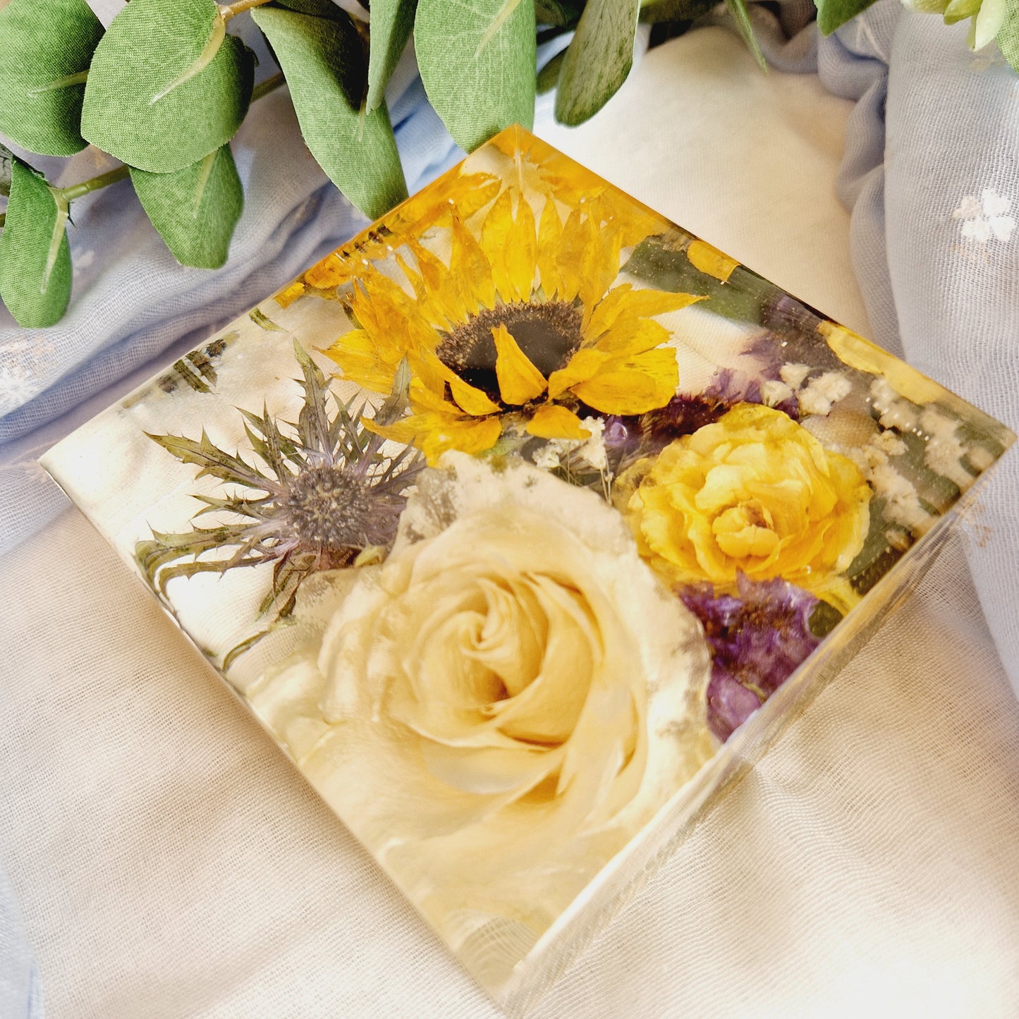 10cm freestanding block, flower preservation wedding bouquet preserved funeral flowers preserved