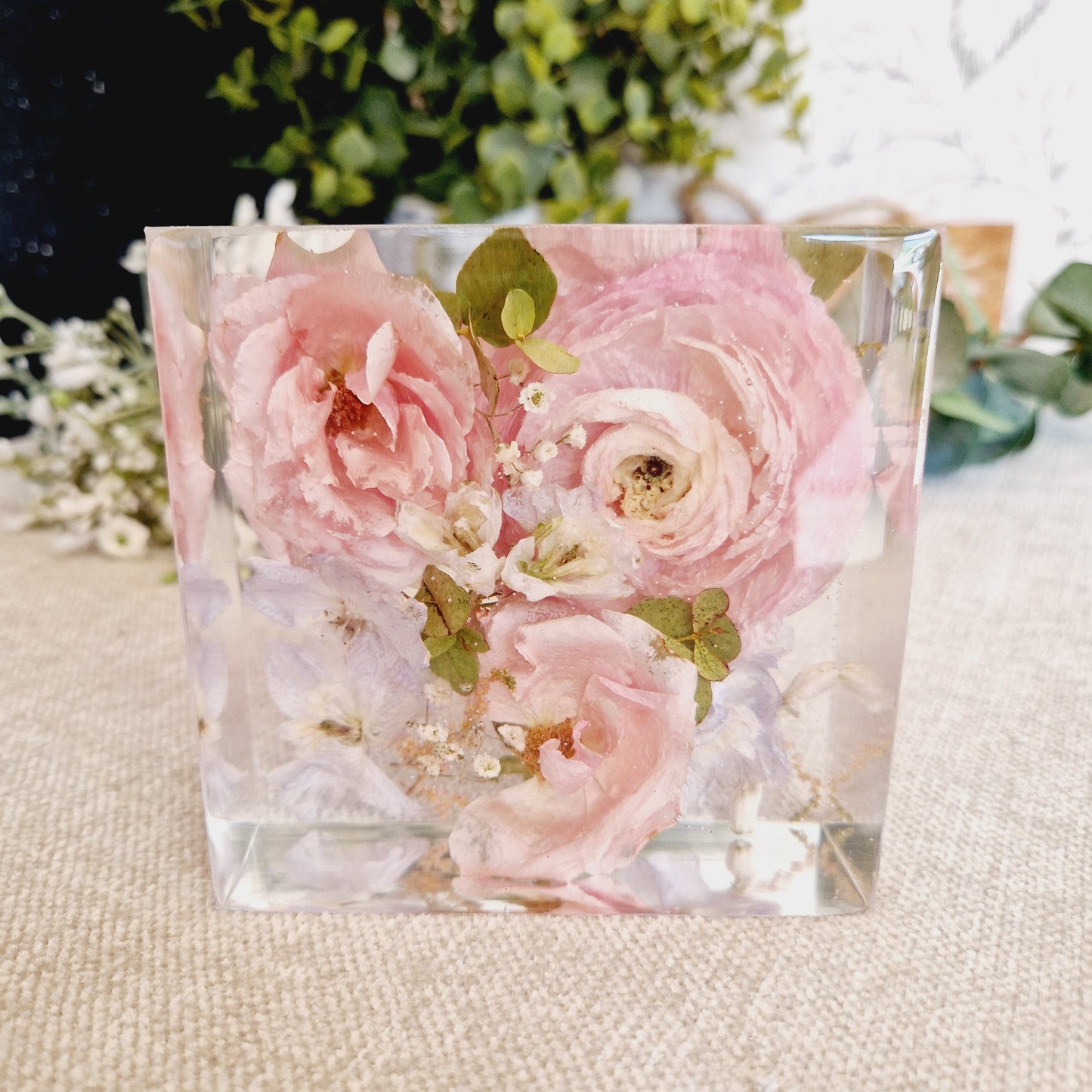 10cm freestanding block, flower preservation wedding bouquet preserved funeral flowers preserved
