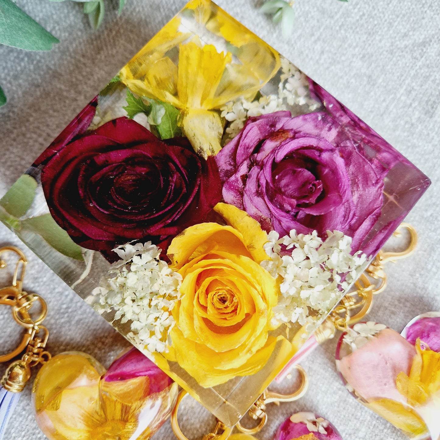 10cm freestanding block, flower preservation wedding bouquet preserved funeral flowers preserved
