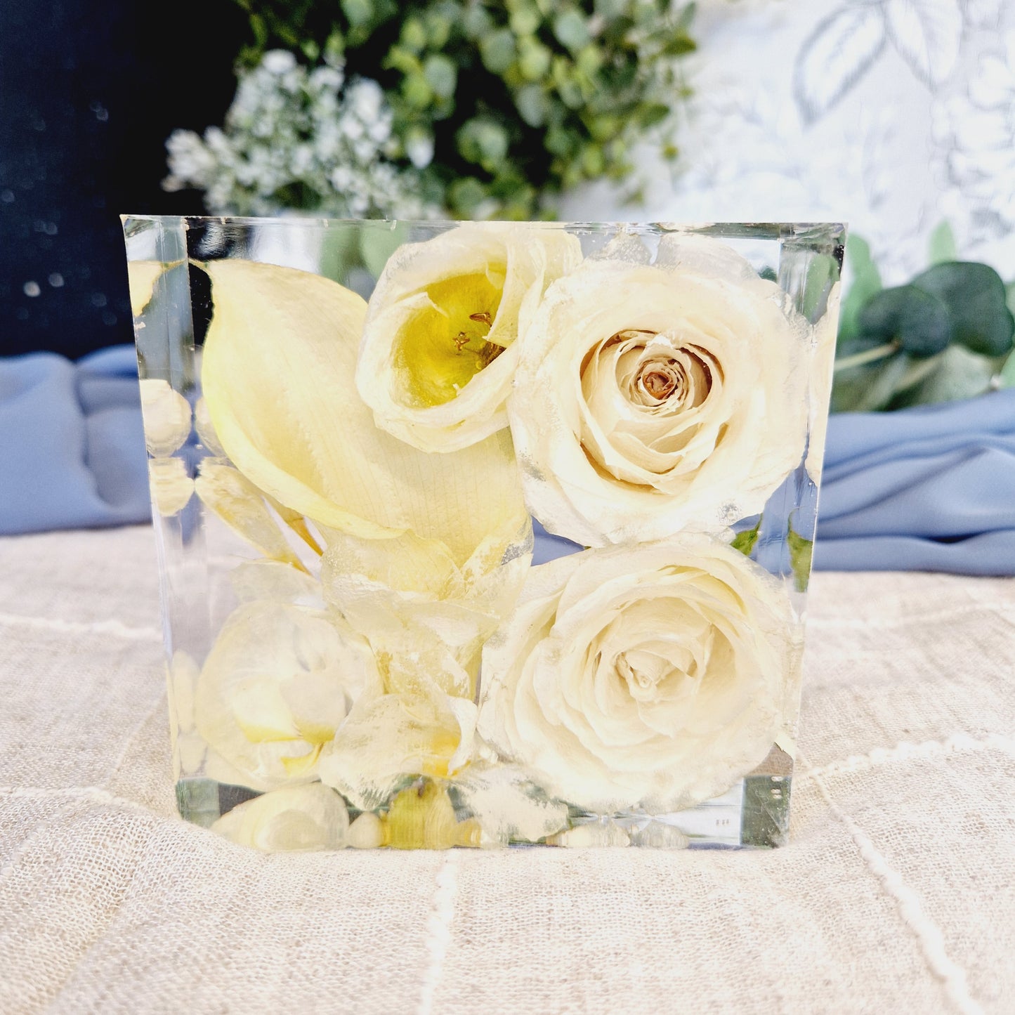 10cm freestanding block, flower preservation wedding bouquet preserved funeral flowers preserved