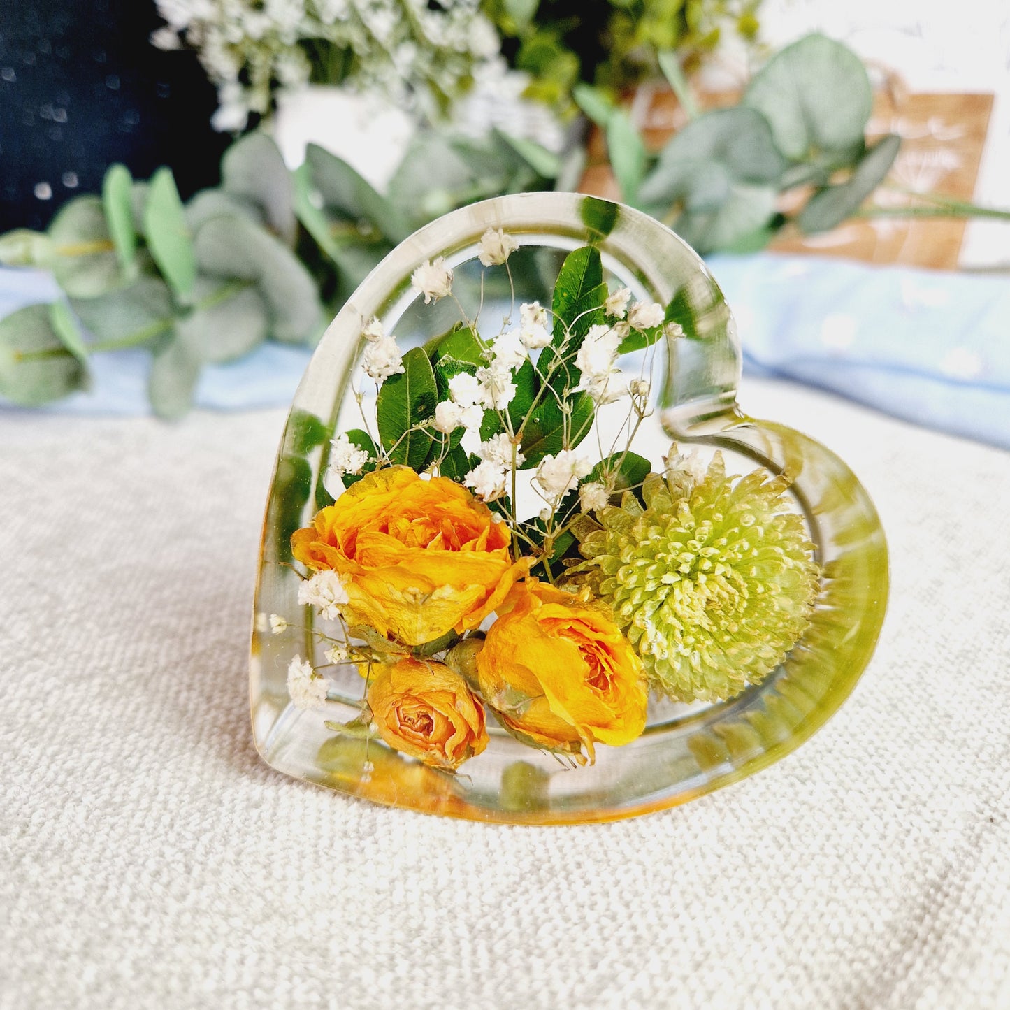 8cm Flower preservation heart.