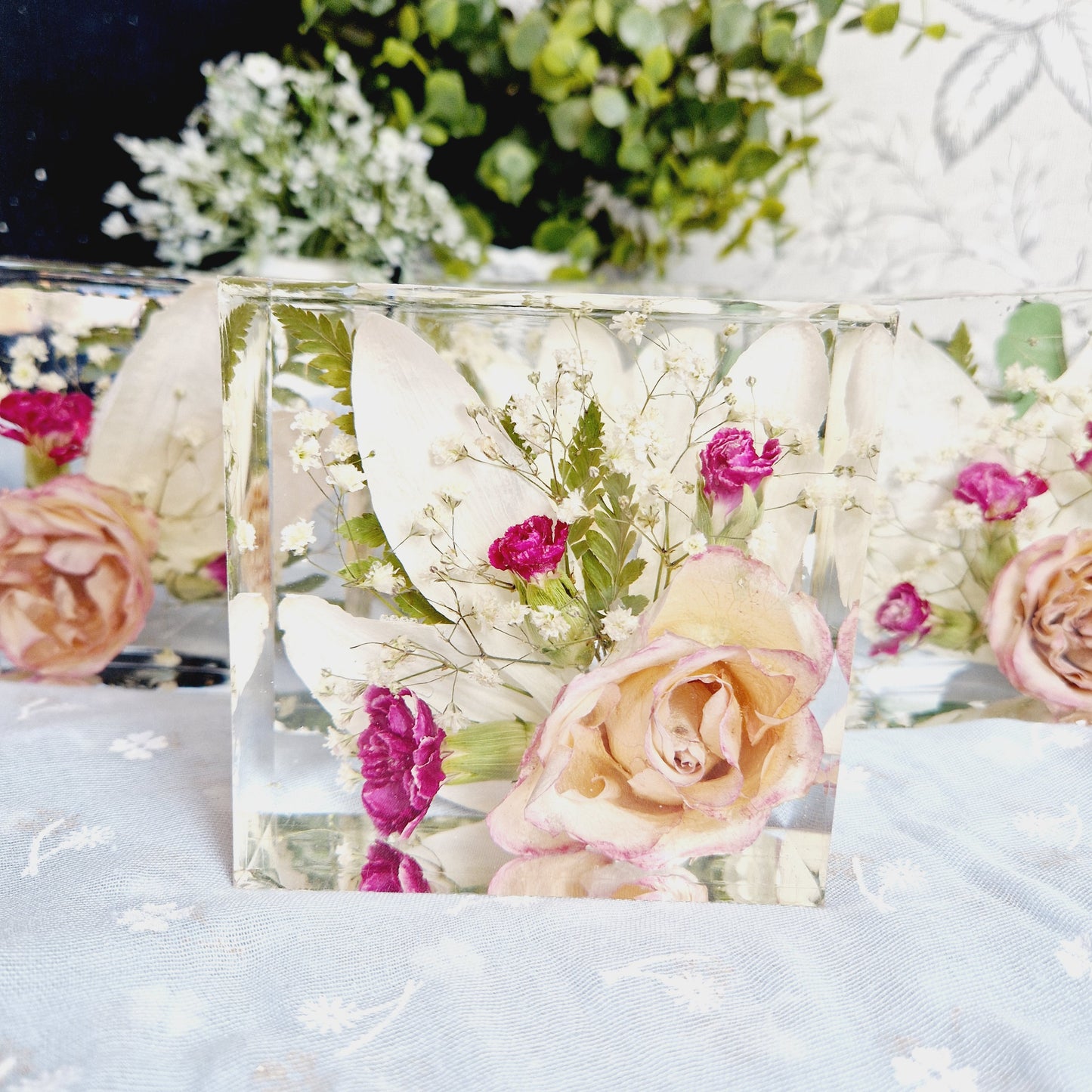 10cm freestanding block, flower preservation wedding bouquet preserved funeral flowers preserved