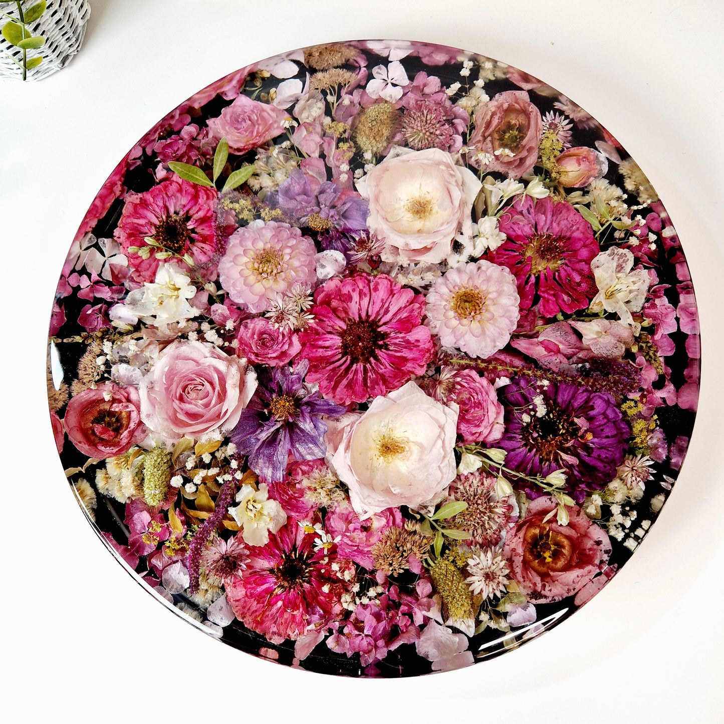 Floral 35cm diameter side table
