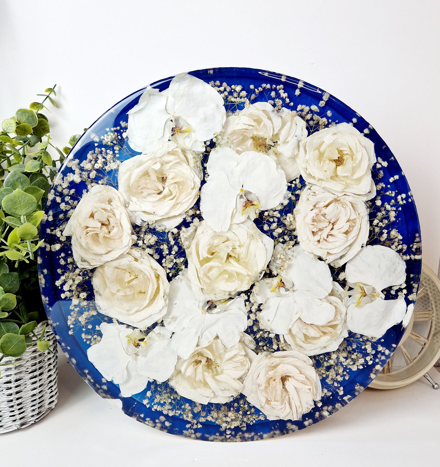 Floral 35cm diameter side table