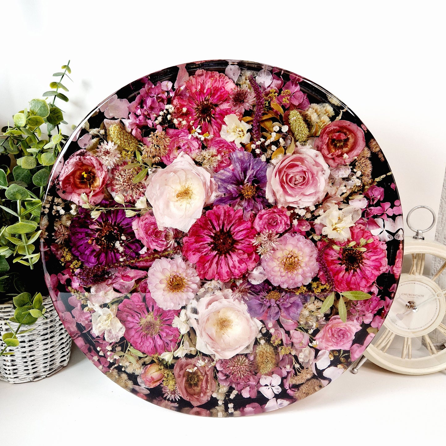 Floral 35cm diameter side table
