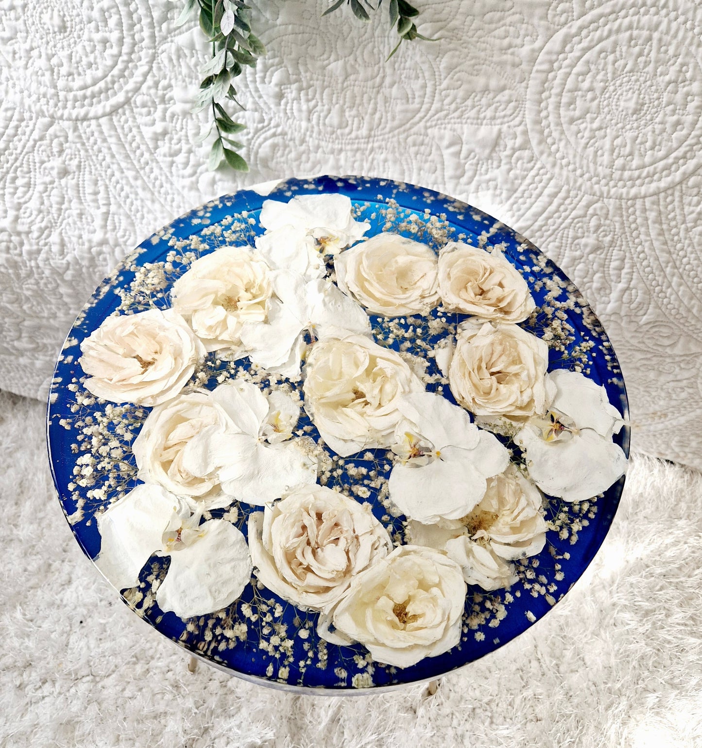 Floral 35cm diameter side table