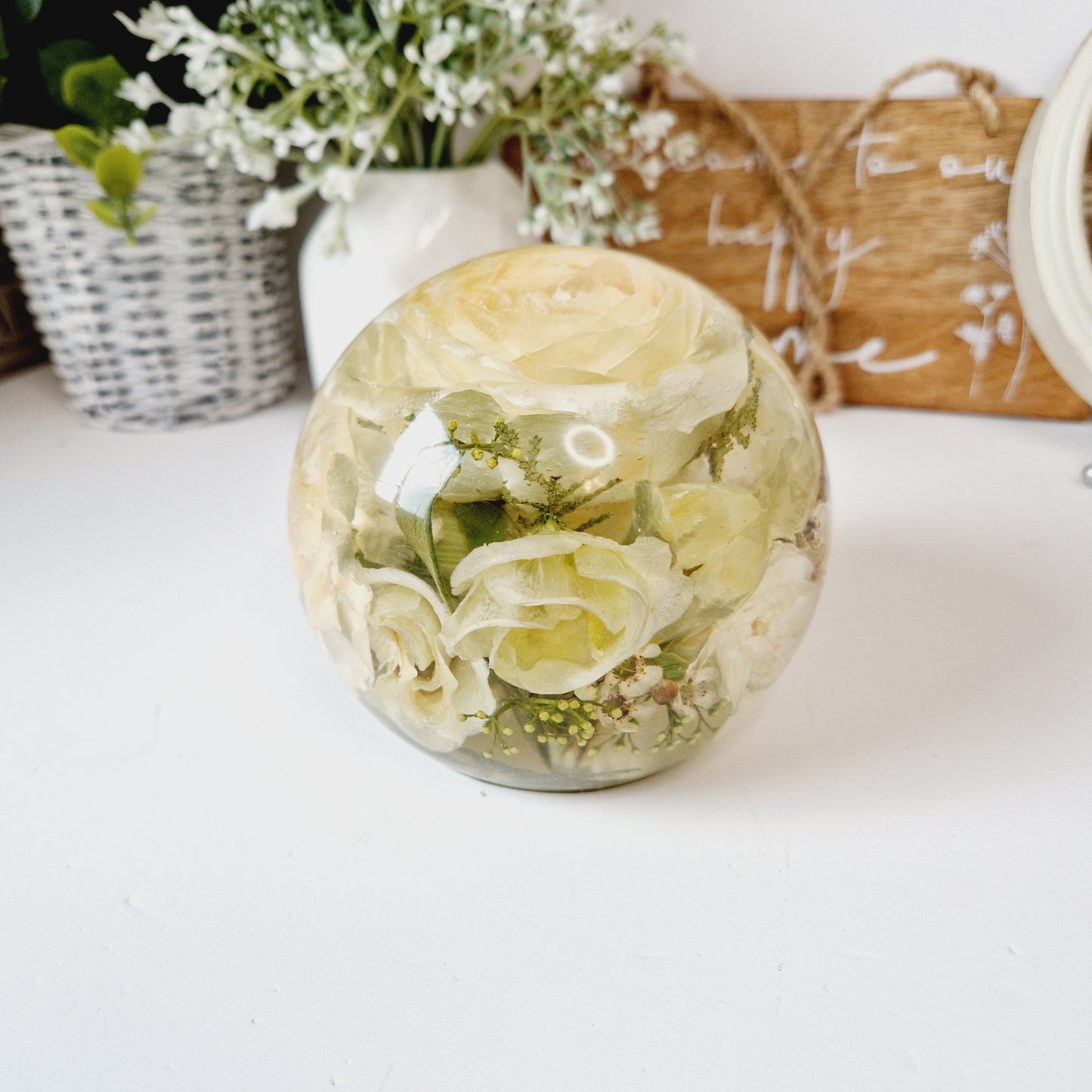 11cm Floral Sphere