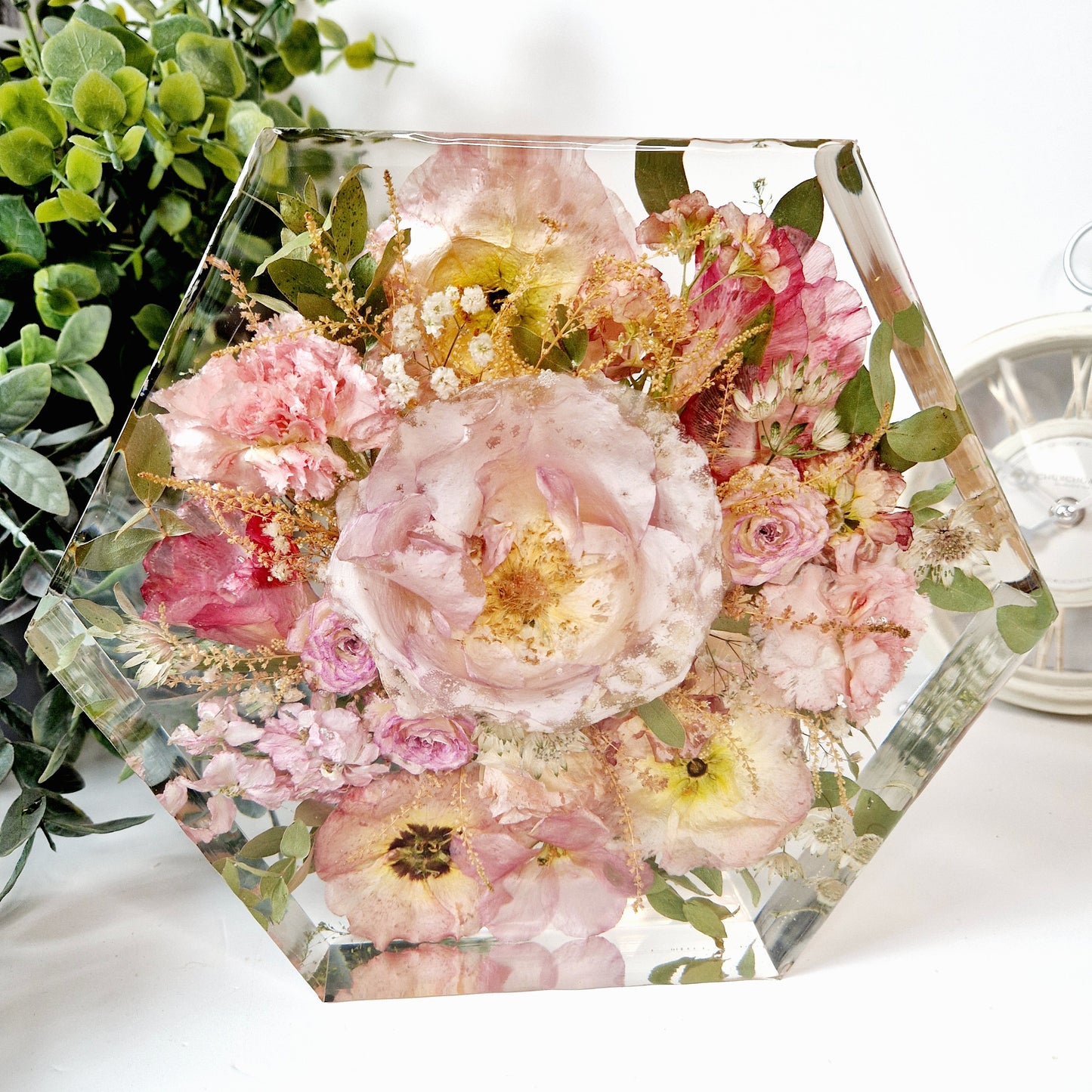 25cm Floral Hexagon