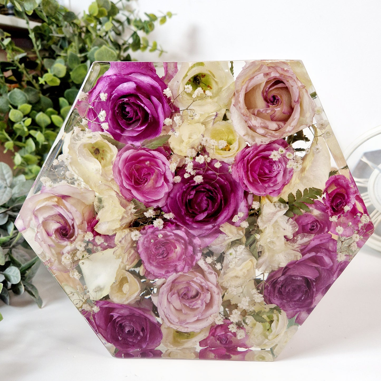 25cm Floral Hexagon