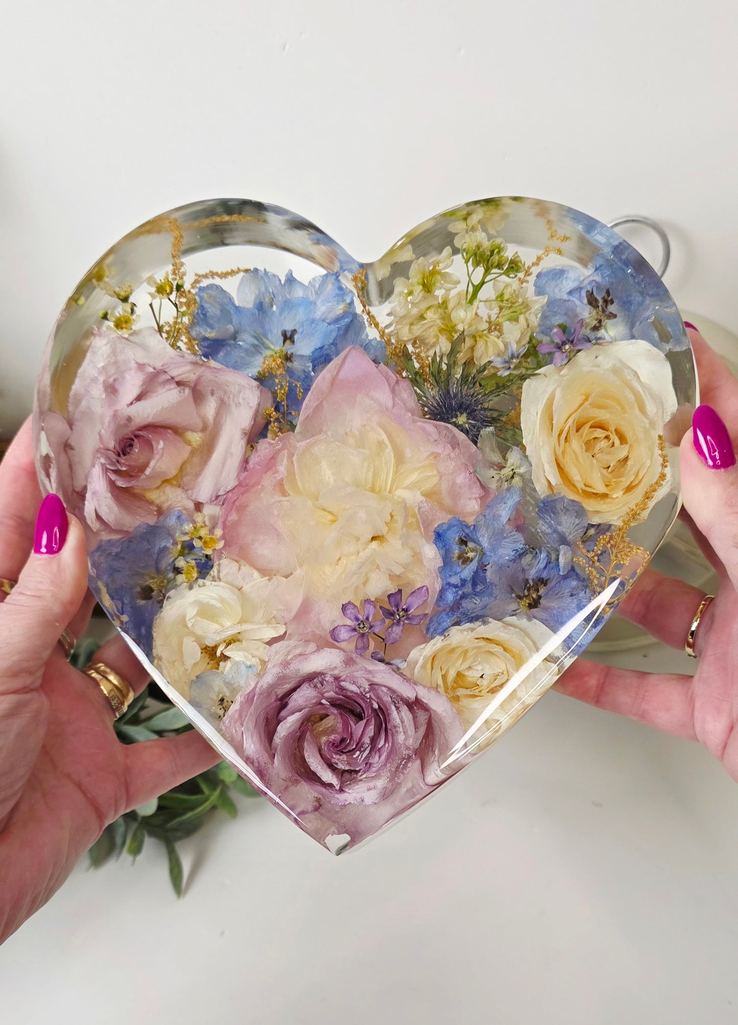 20cm Freestanding Floral Heart