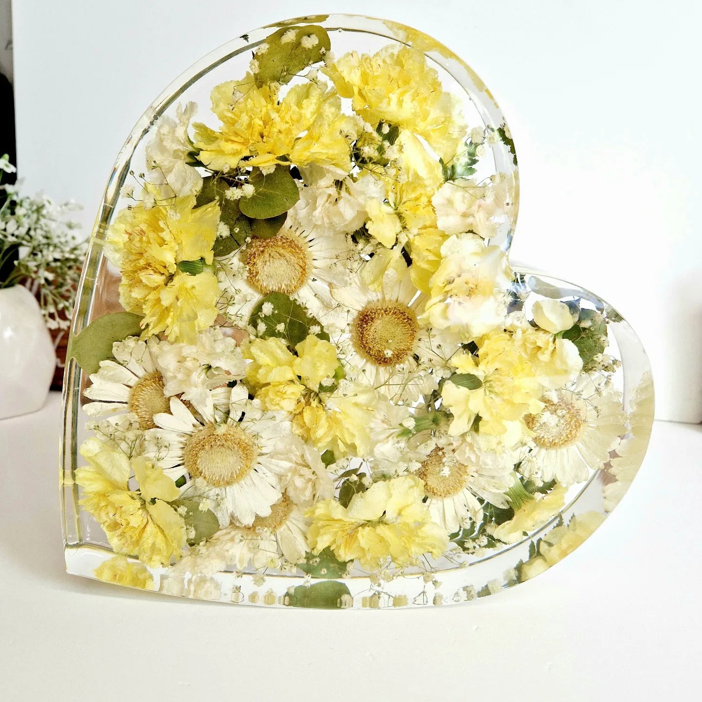 25cm Freestanding Floral Heart