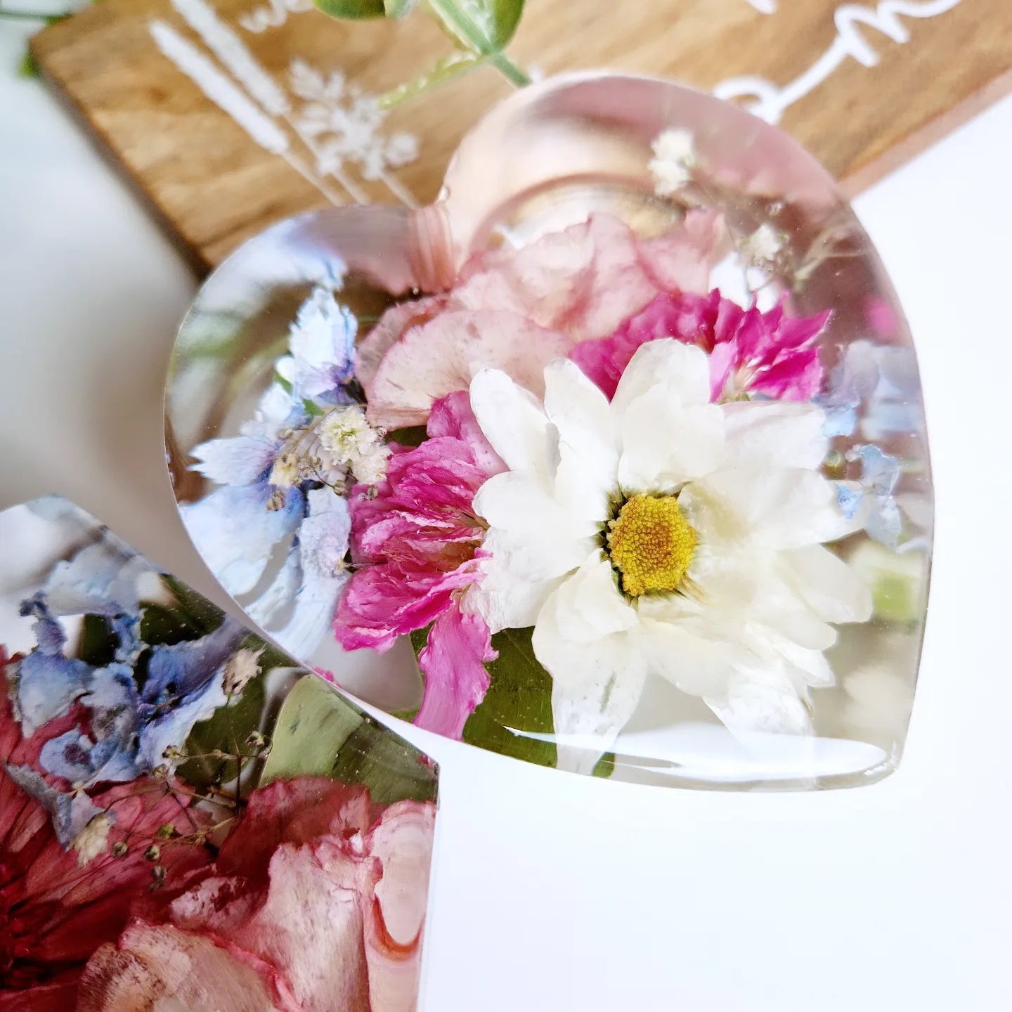 8cm Flower preservation heart.