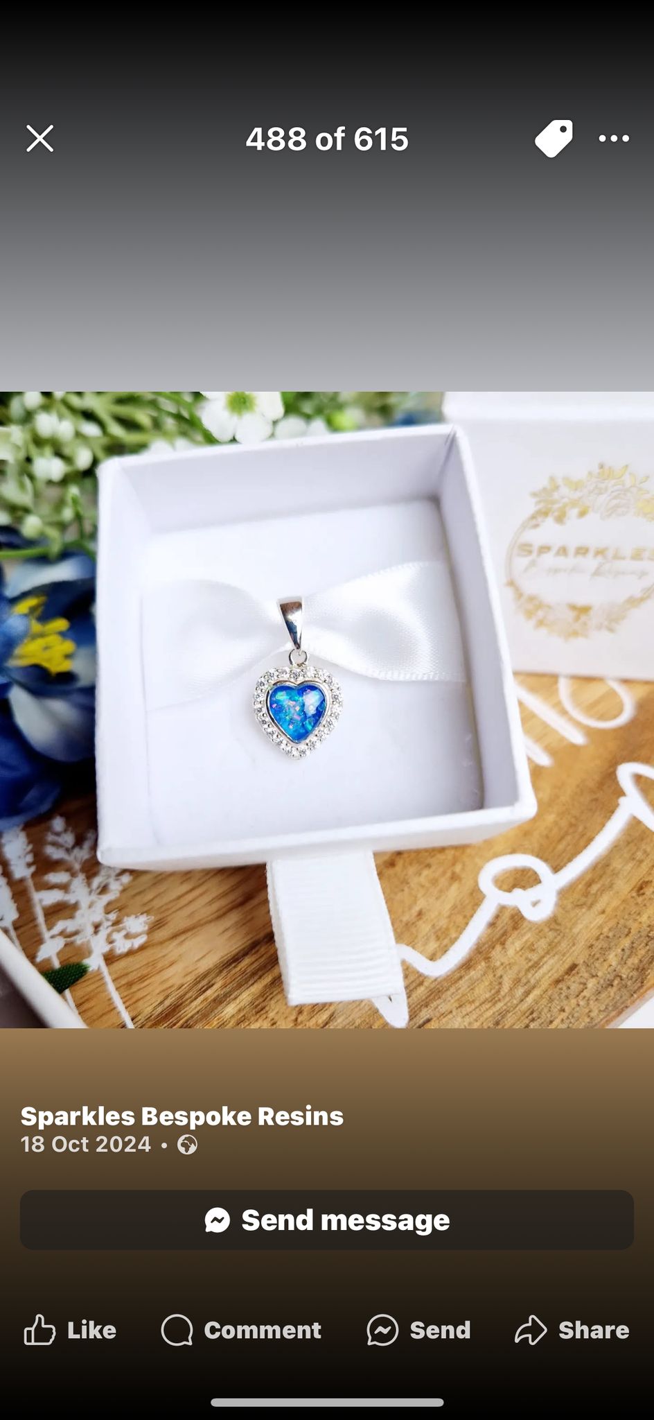Heart crystal pendant