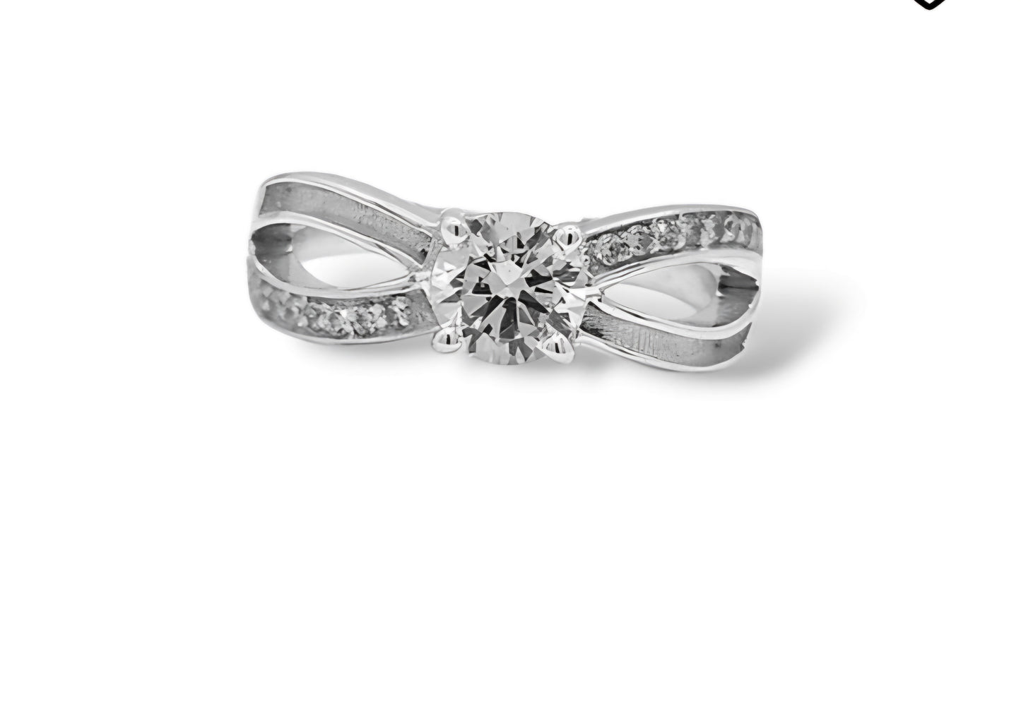 Solitaire cz Infinity Ring