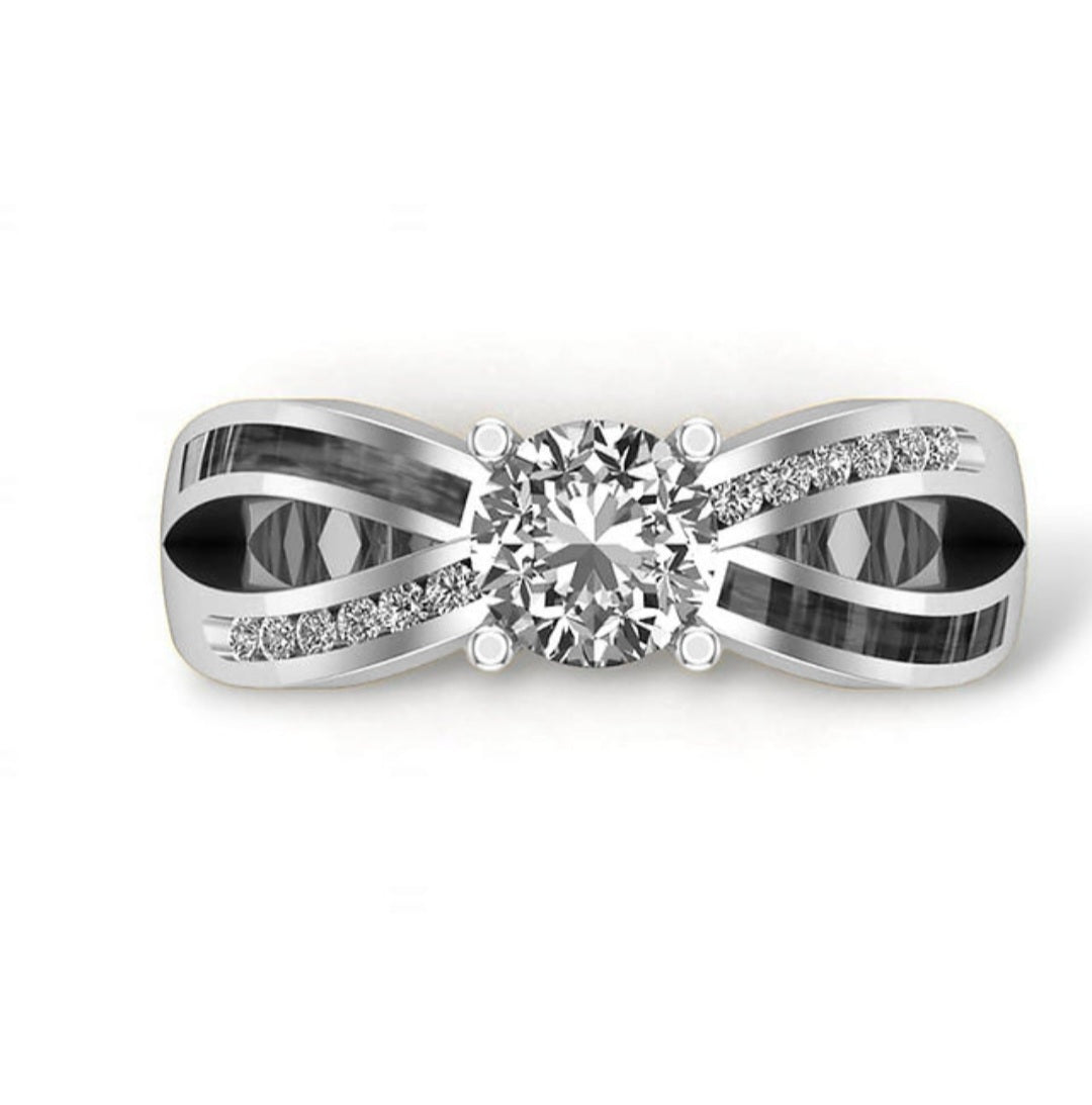 Solitaire cz Infinity Ring