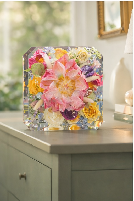 20cm Emerald Wedding Flower Preservation Block