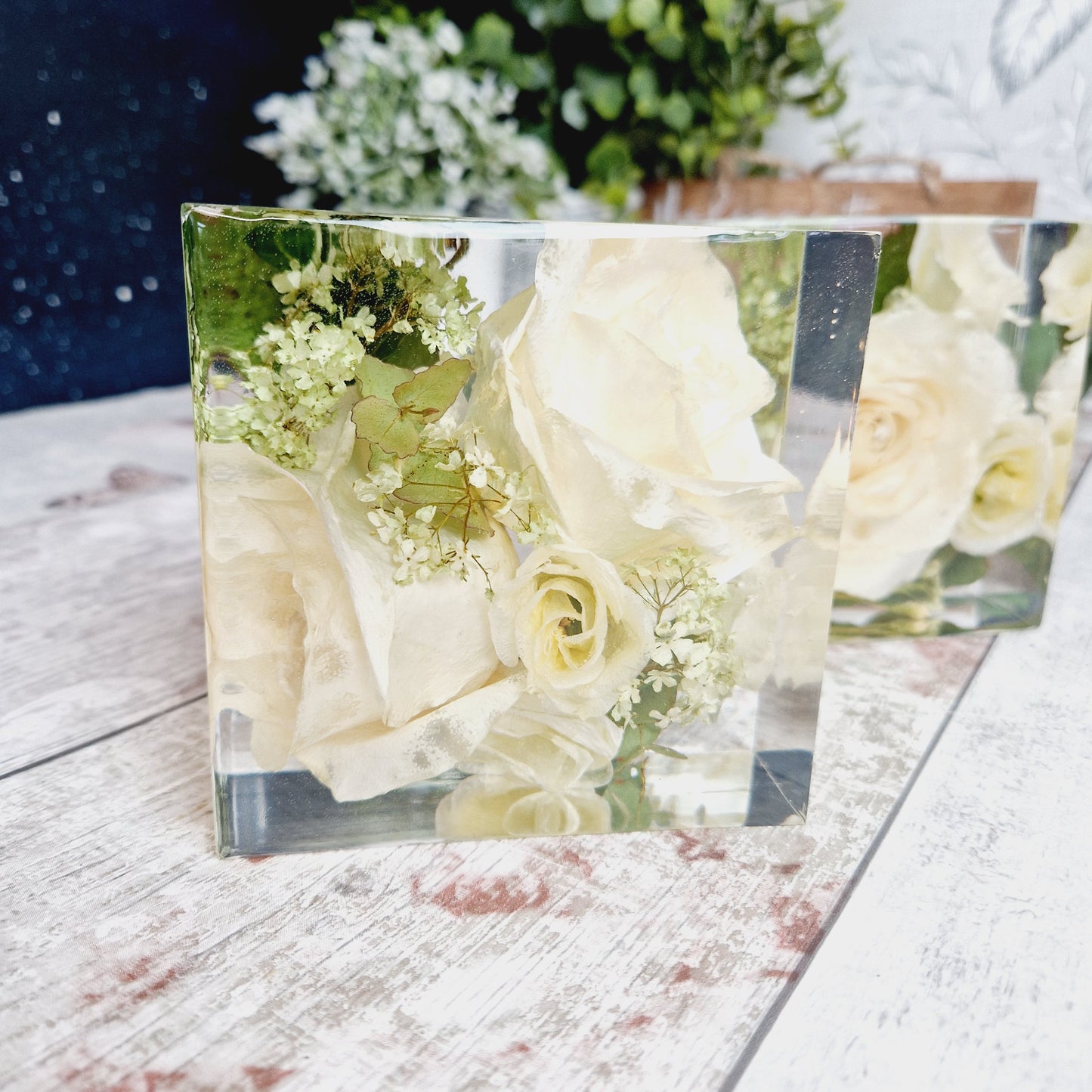10cm freestanding block, flower preservation wedding bouquet preserved funeral flowers preserved