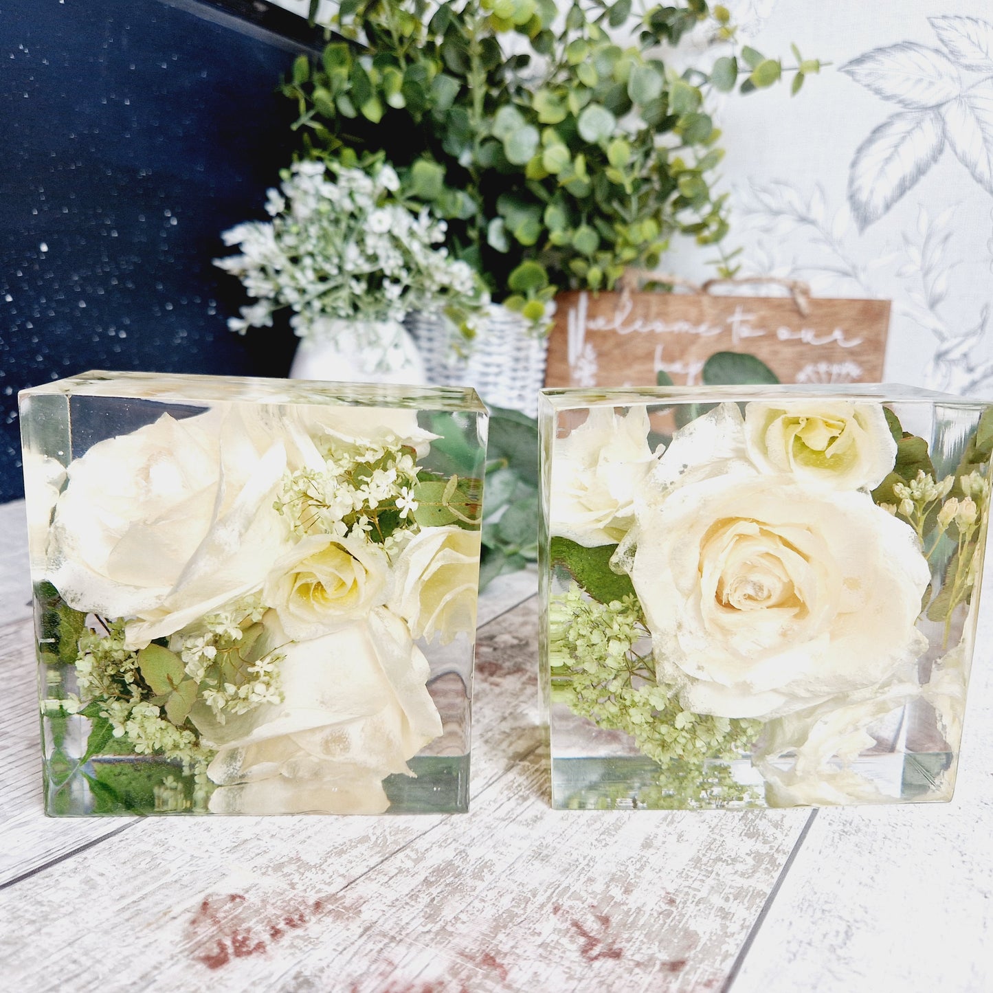 10cm freestanding block, flower preservation wedding bouquet preserved funeral flowers preserved