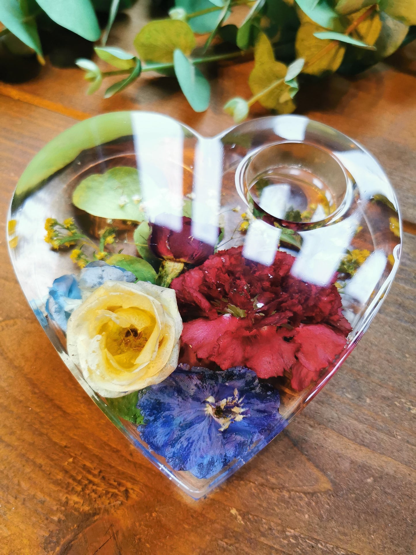 15cm Floral Tea Light Holder
