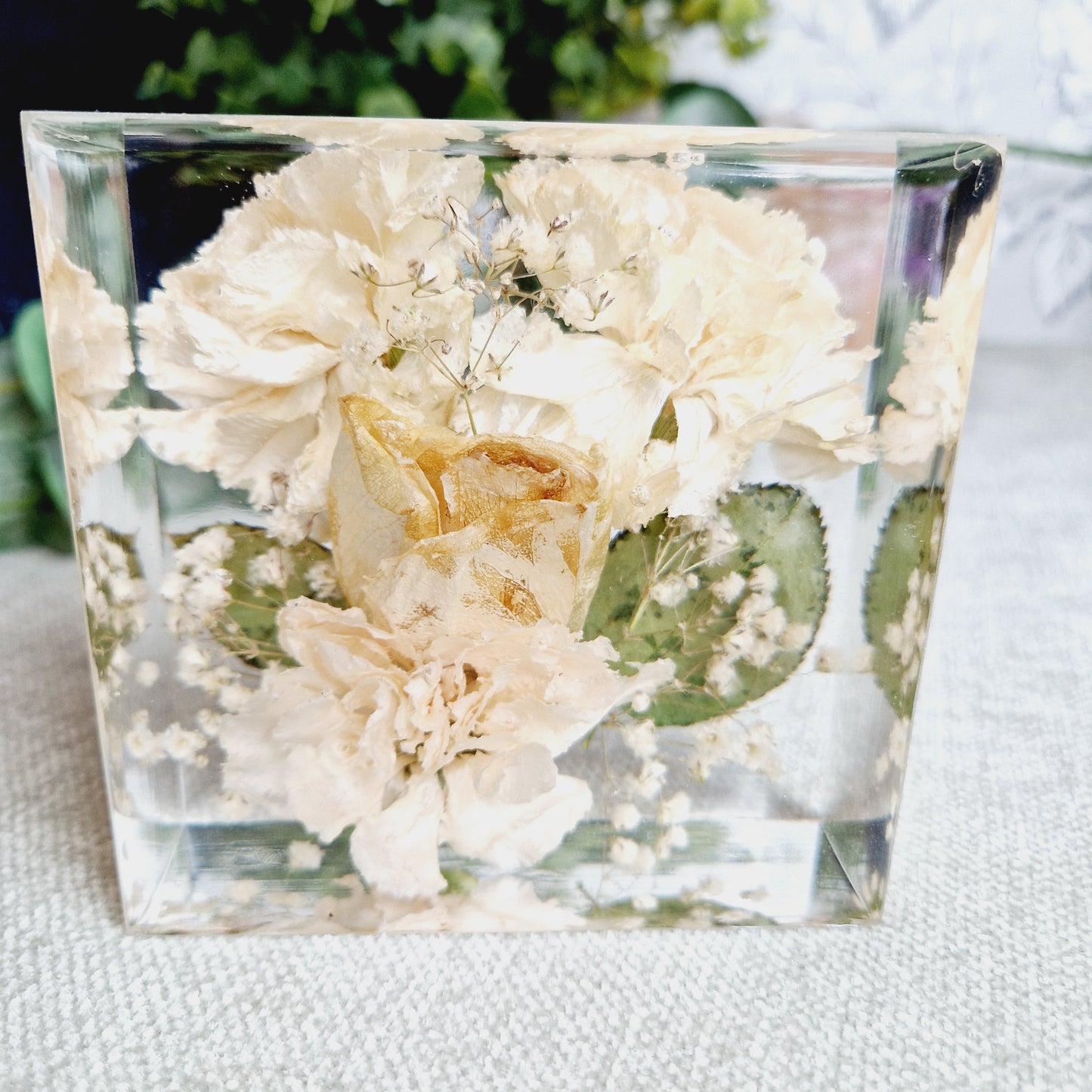 10cm  freestanding block, flower preservation wedding bouquet preserved funeral flowers preserved