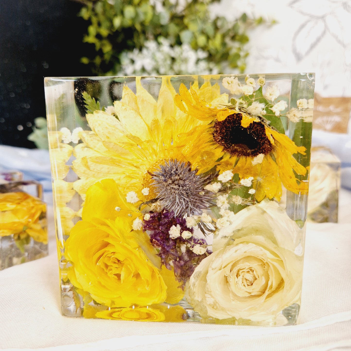 10cm  freestanding block, flower preservation wedding bouquet preserved funeral flowers preserved