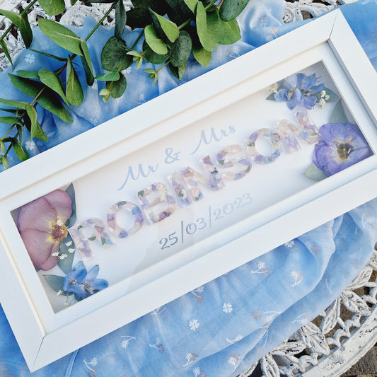 Panoramic frame with flowers