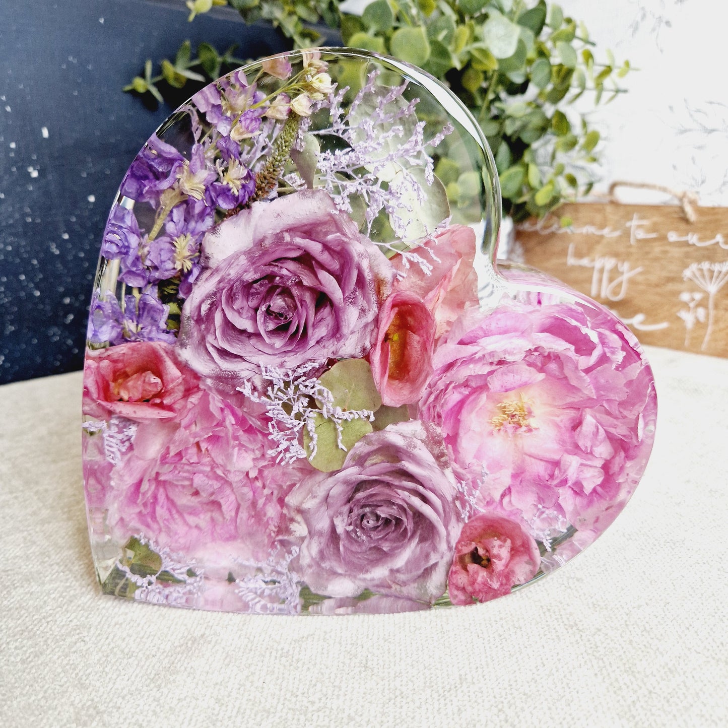 20cm Freestanding  Floral Heart