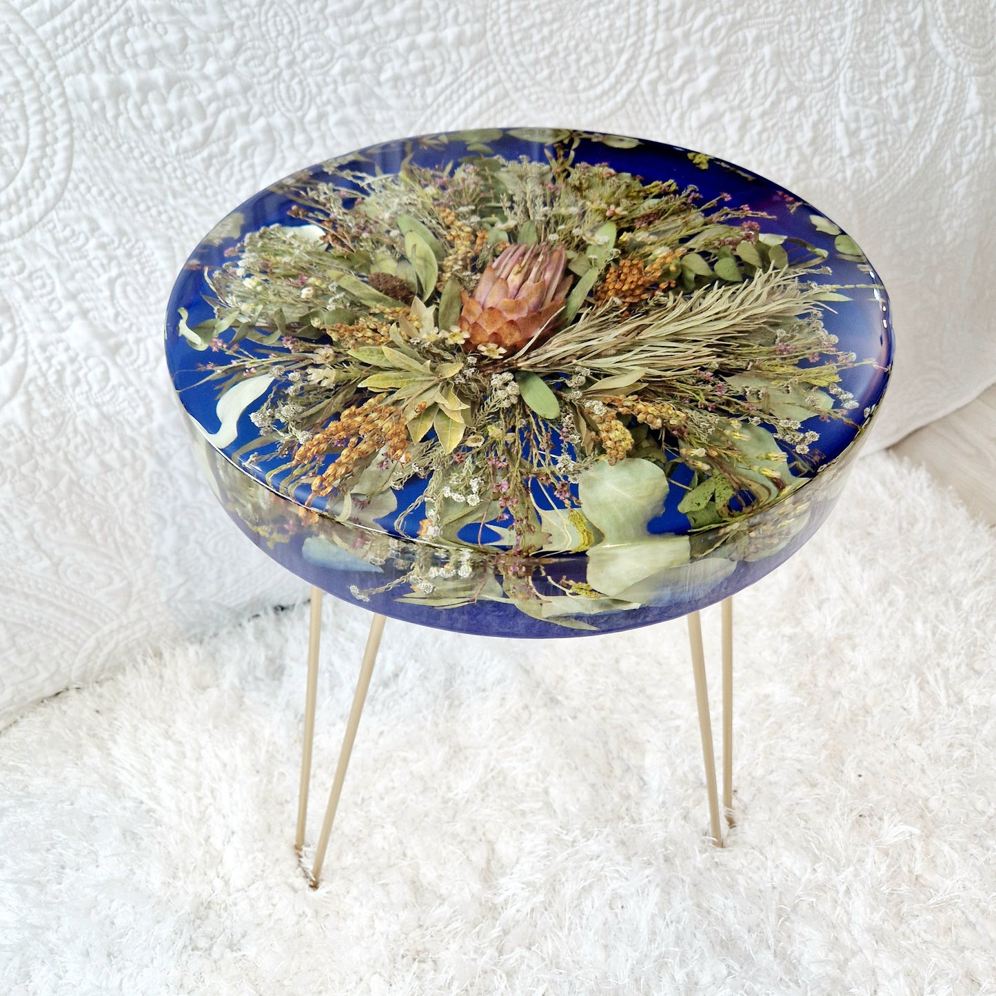 Floral 35cm diameter side table