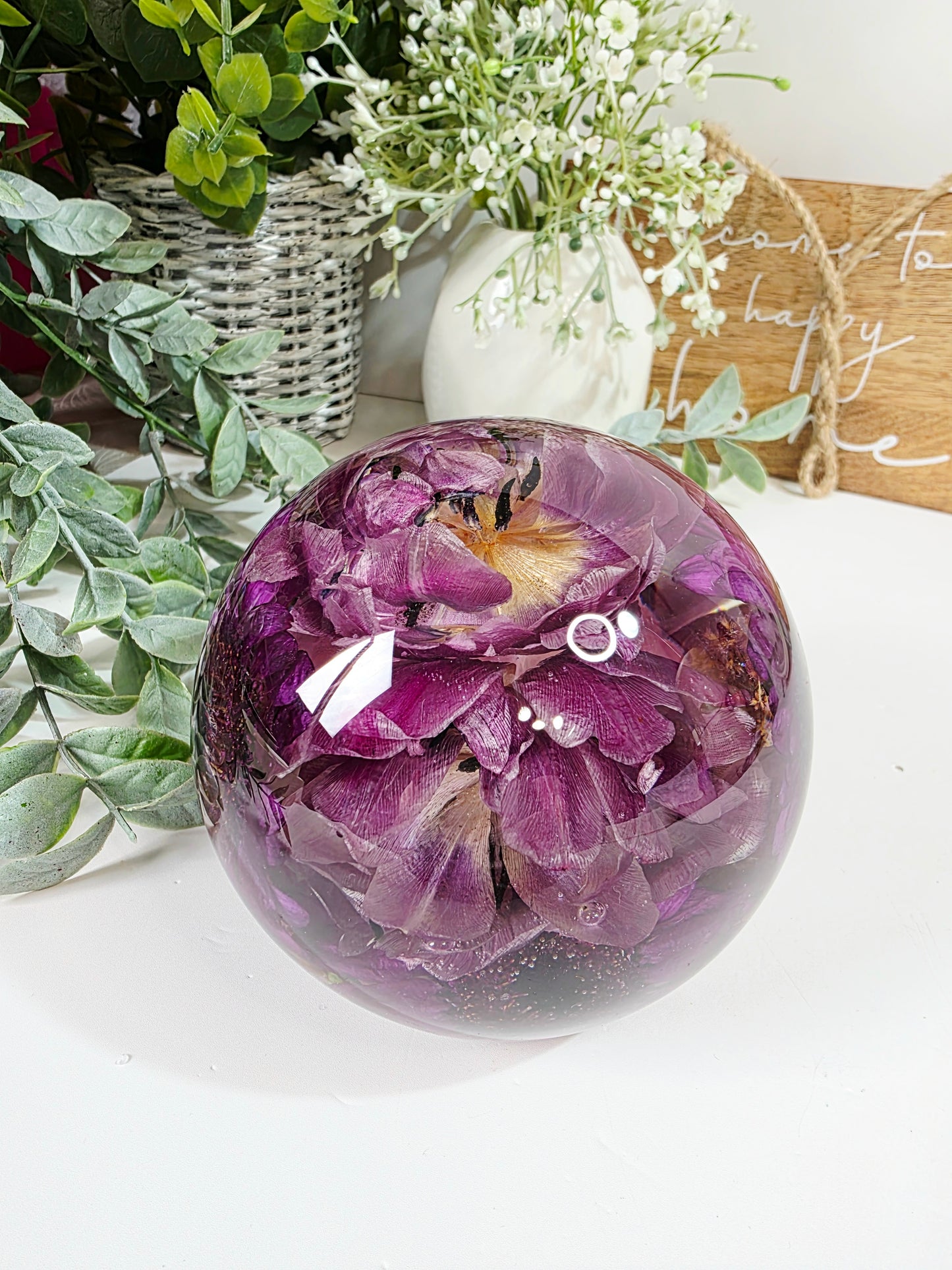 13cm Floral Sphere