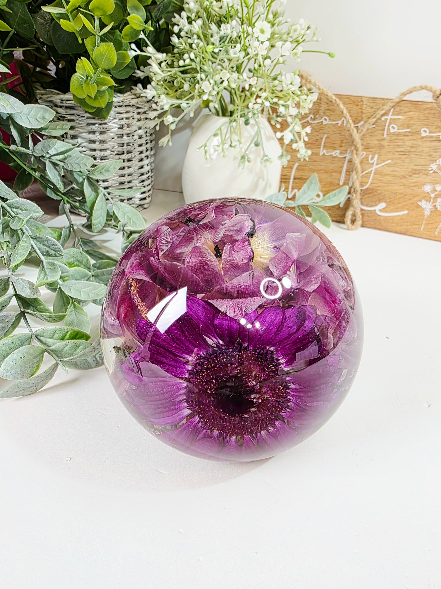 13cm Floral Sphere