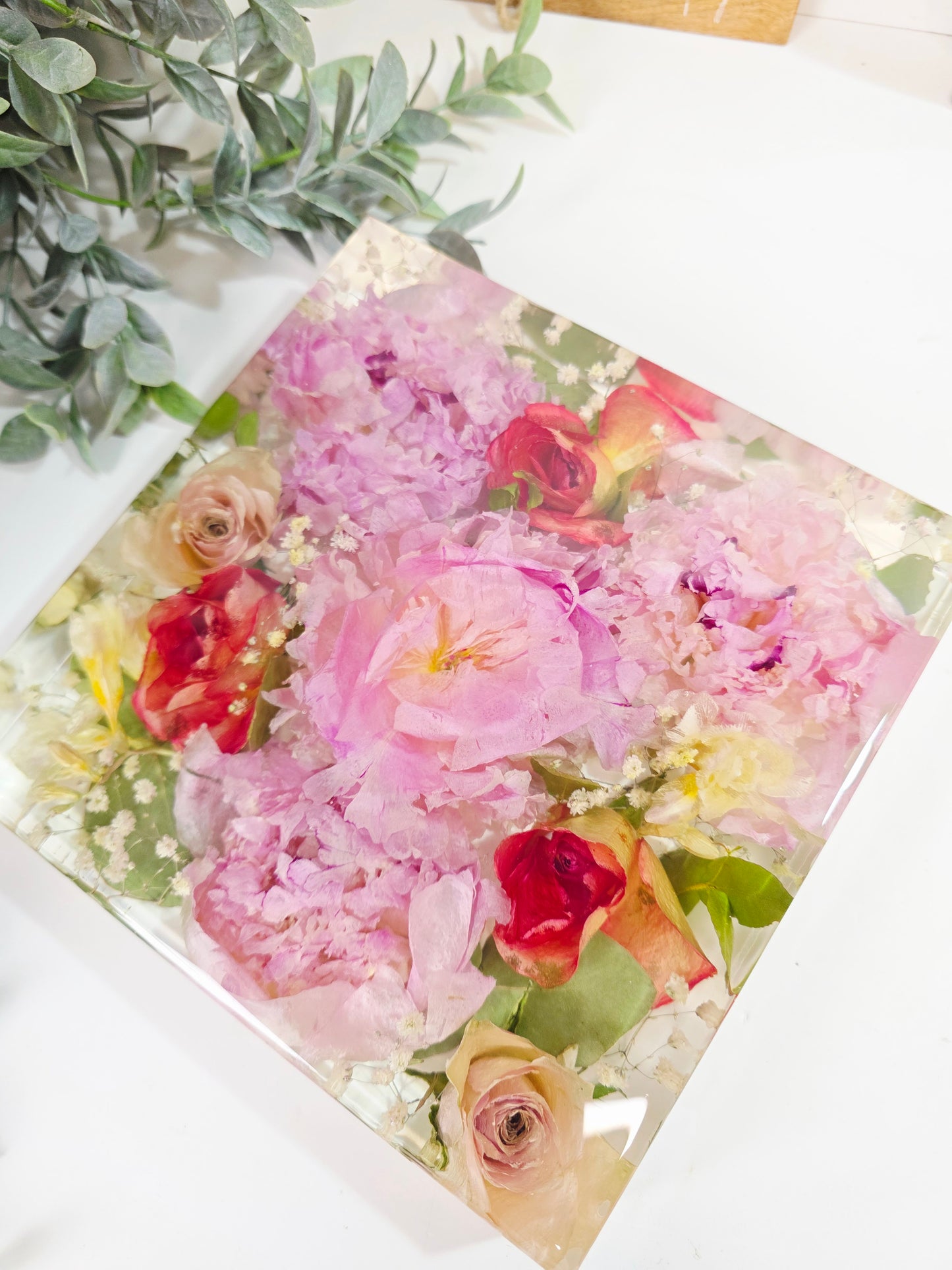 20cm Sqaure Freestanding Floral Block