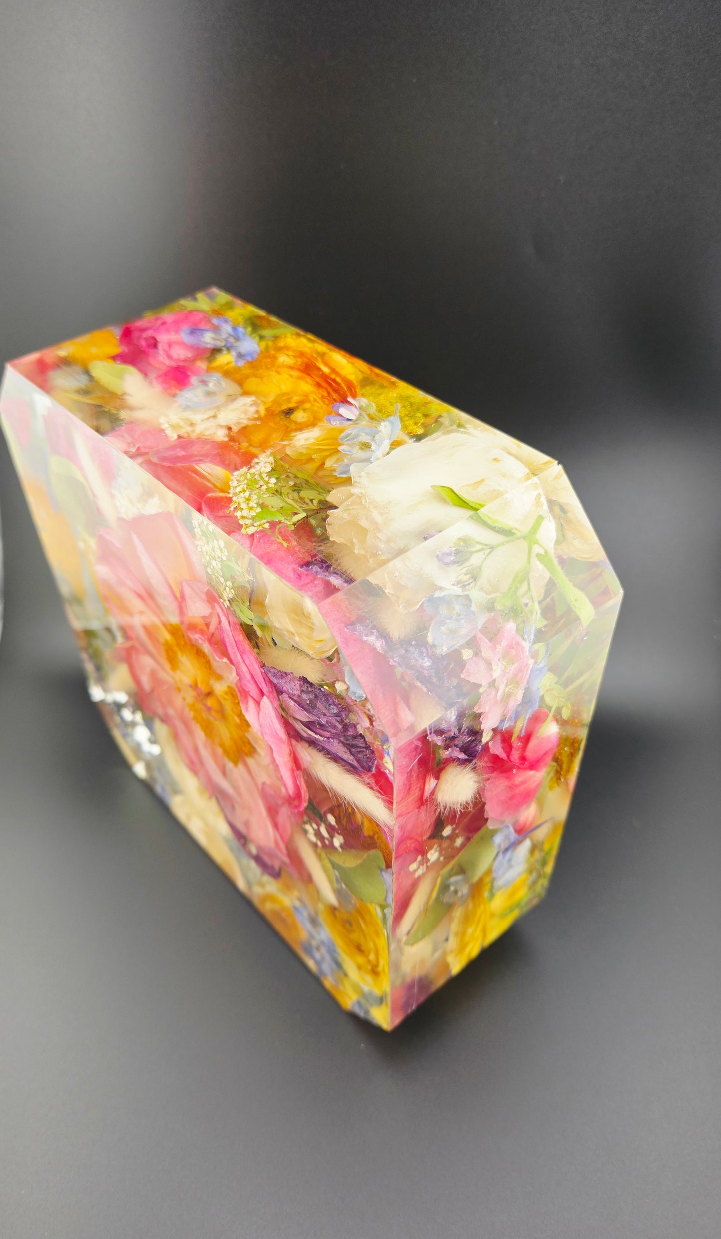 Emerald Flower Preservation Block, 20cm x 8cm deep. Weddings, memorial flowers.