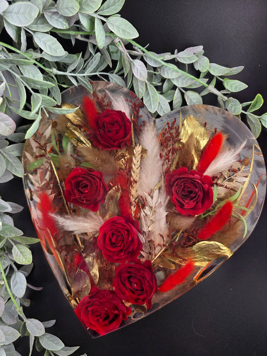 25cm Freestanding  Floral Heart