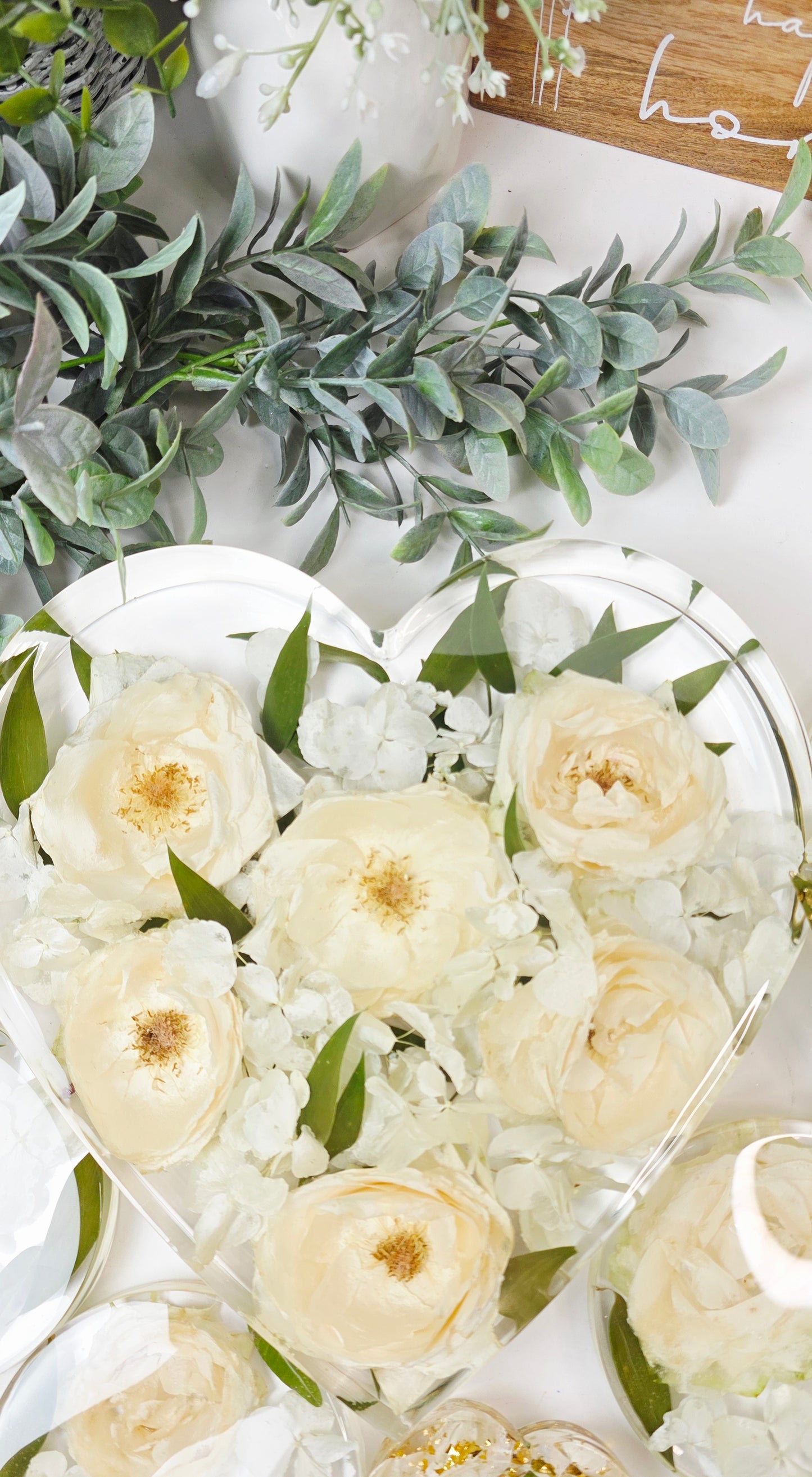 25cm Freestanding  Floral Heart