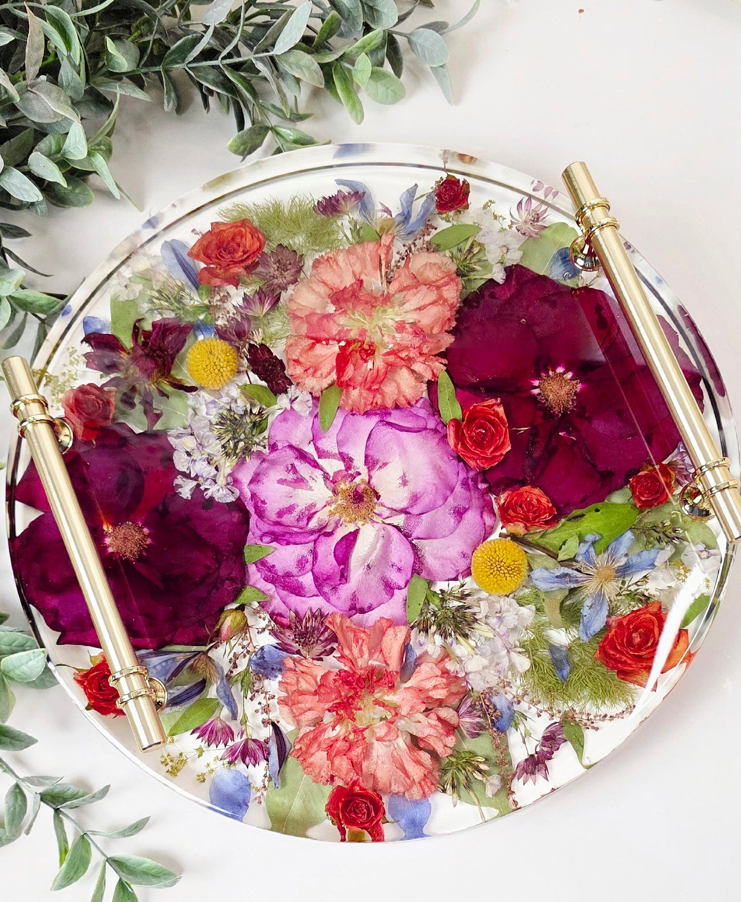 Resin Flower Preservation Tray UK | 33cm Wedding Keepsake Tray