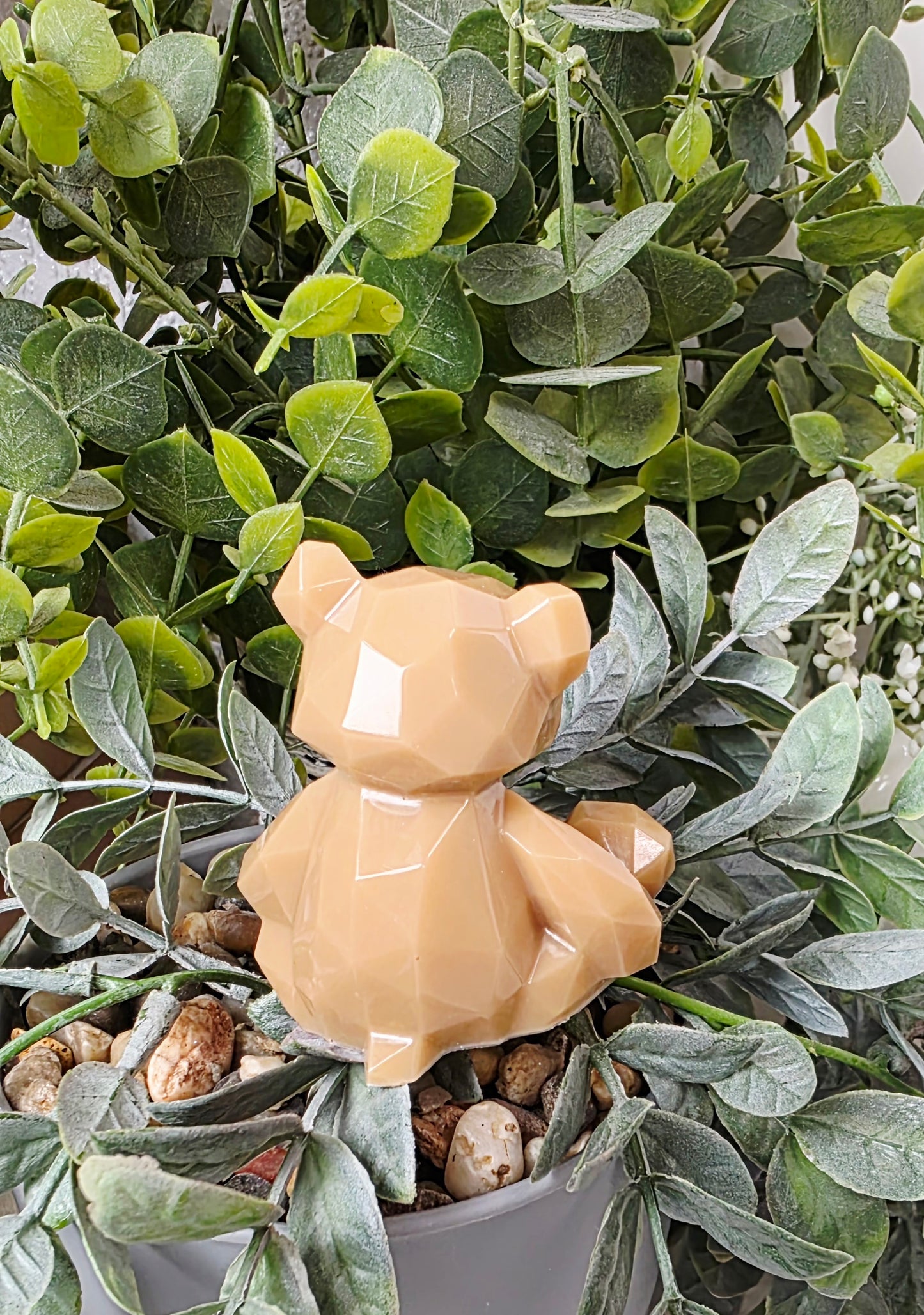 Memorial ash inclusion bear. Resin keepsake.