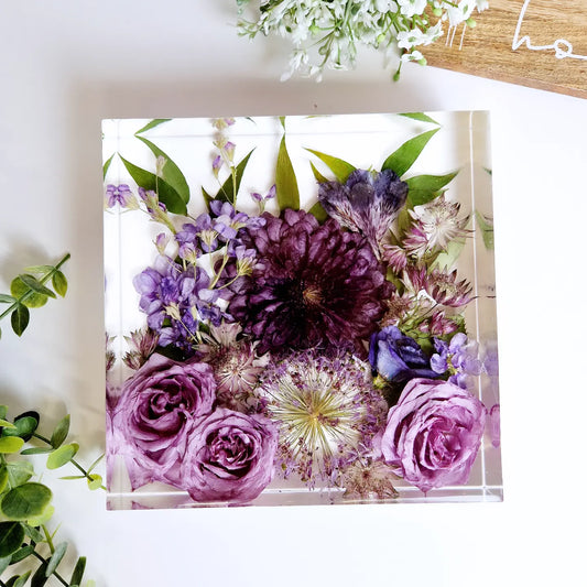 20cm Sqaure Freestanding Floral Block