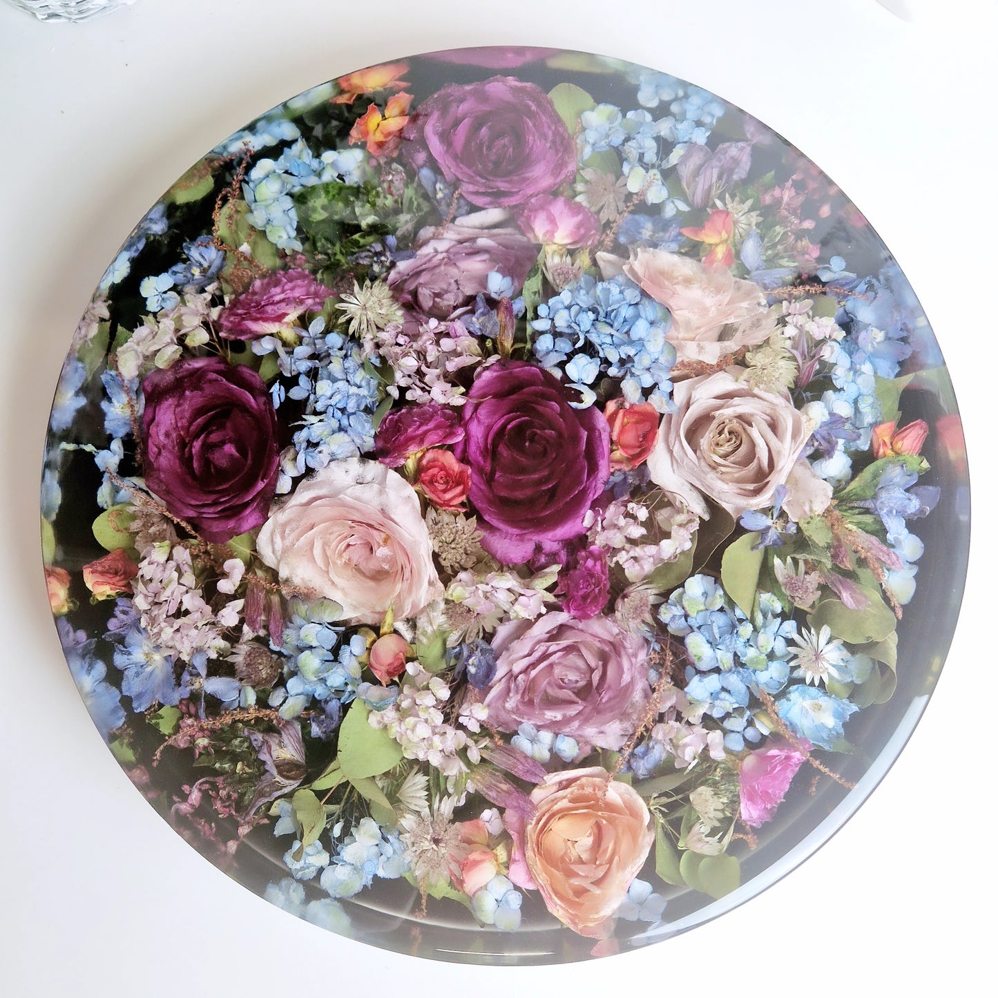Floral Resin Table 35cm | Wedding Flower Preservation Furniture UK