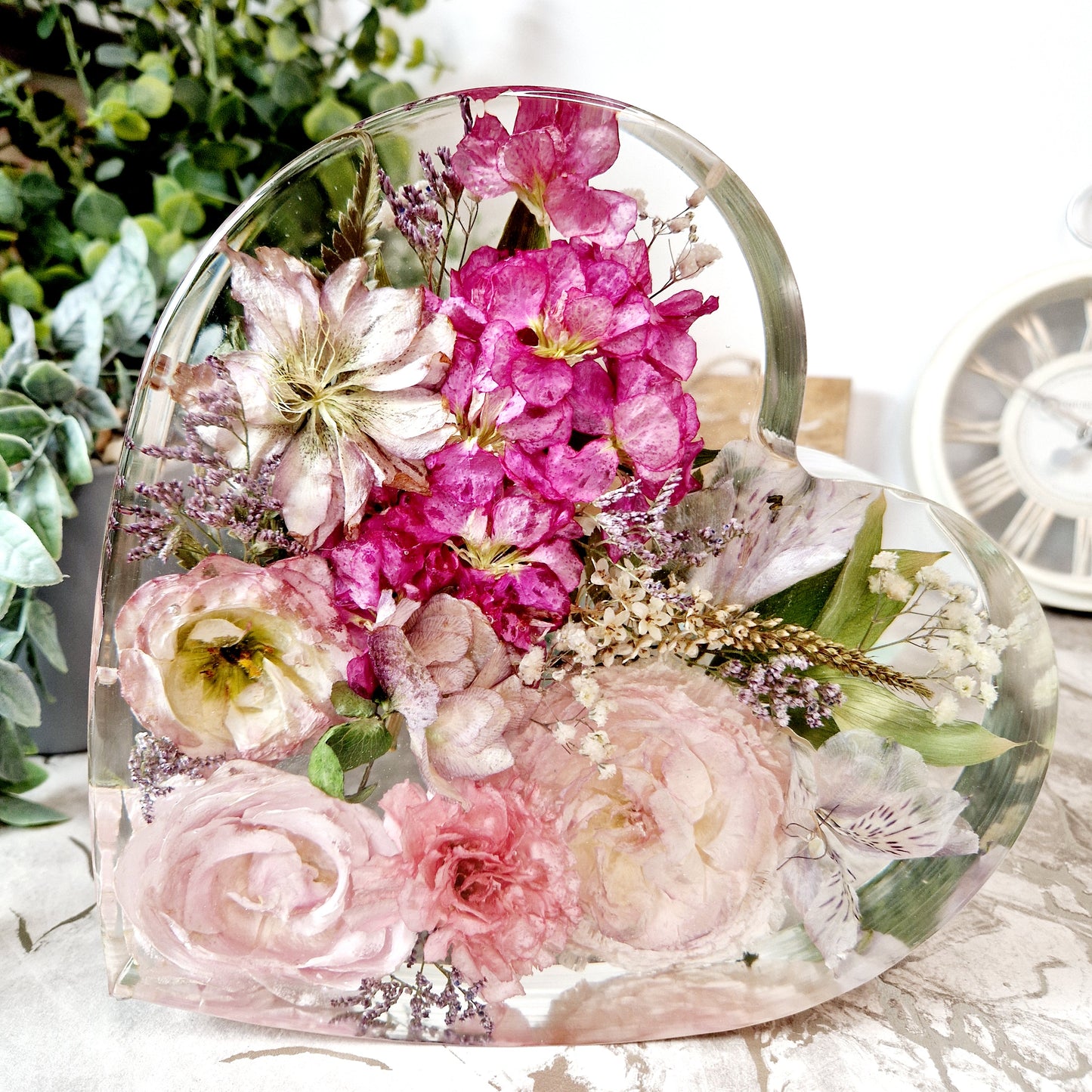 20cm Freestanding  Floral Heart