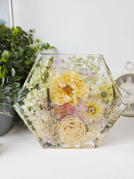 20cm Wedding Flower Preservation Hexagon UK
