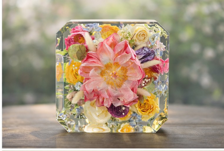 20cm Emerald Wedding Flower Preservation Block