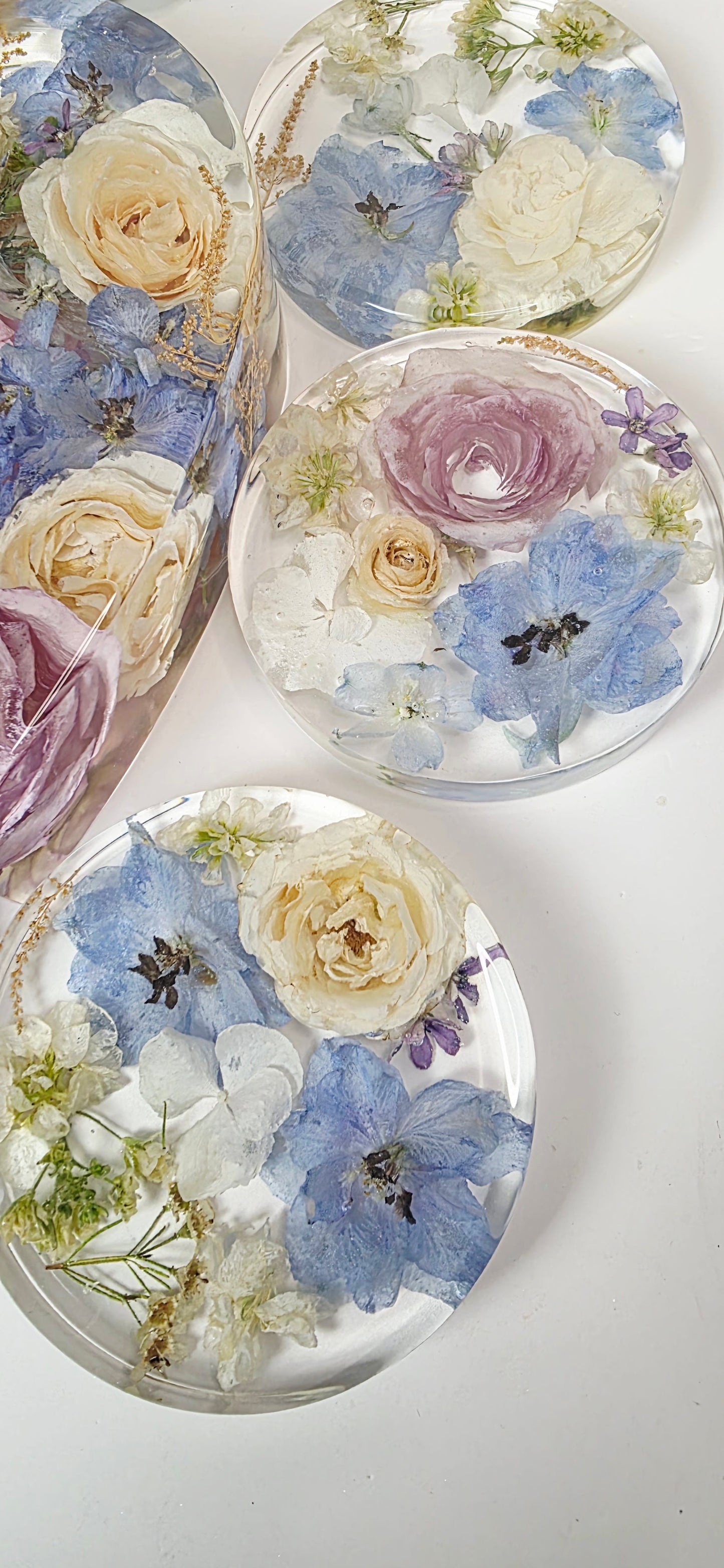 Preserved Flower Coasters - Heat Resistant resin