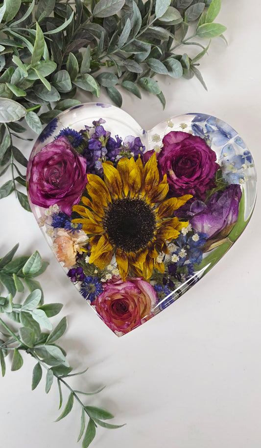 20cm Freestanding  Floral Heart