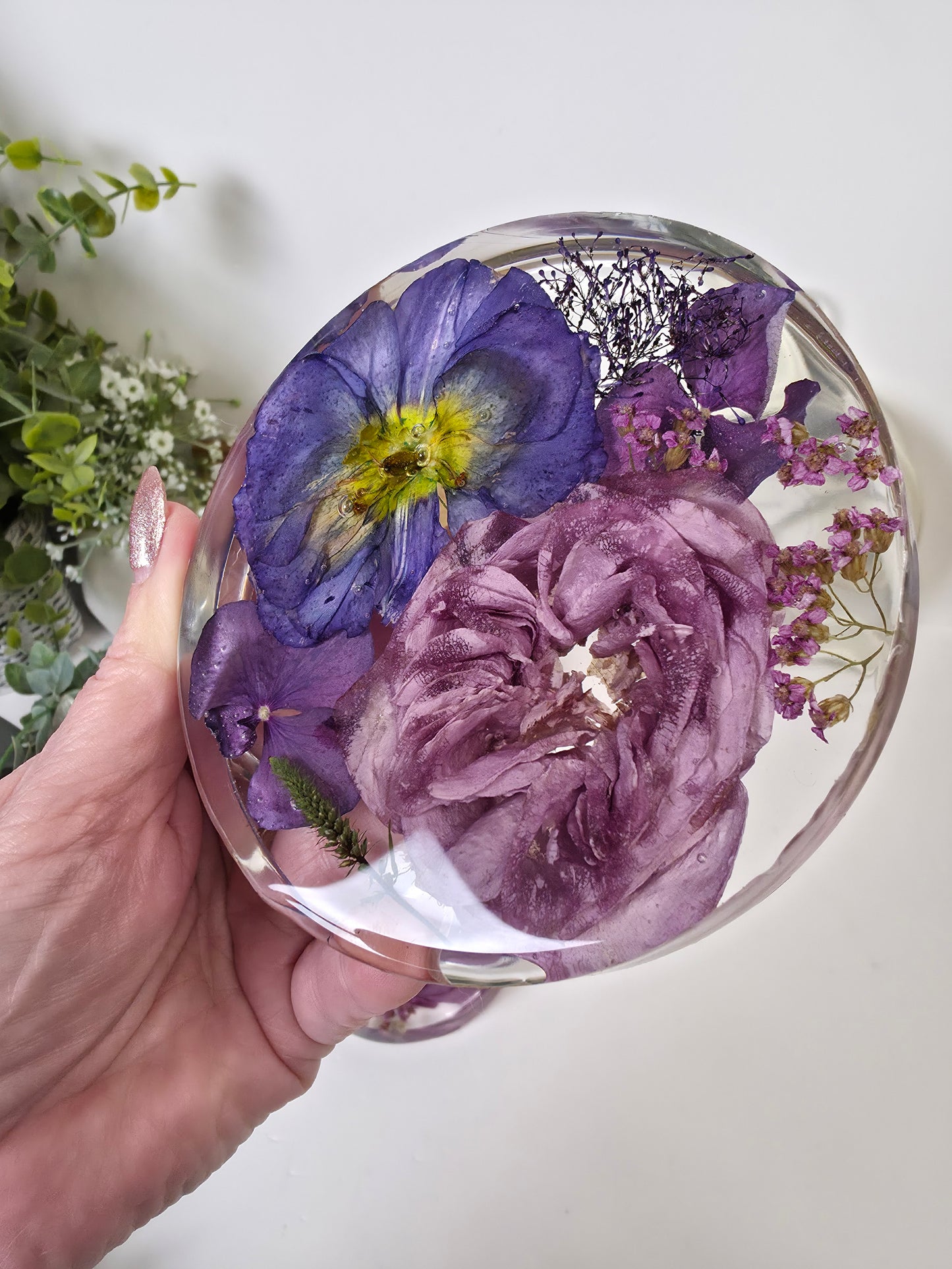 Preserved Flower Coasters - Heat Resistant resin