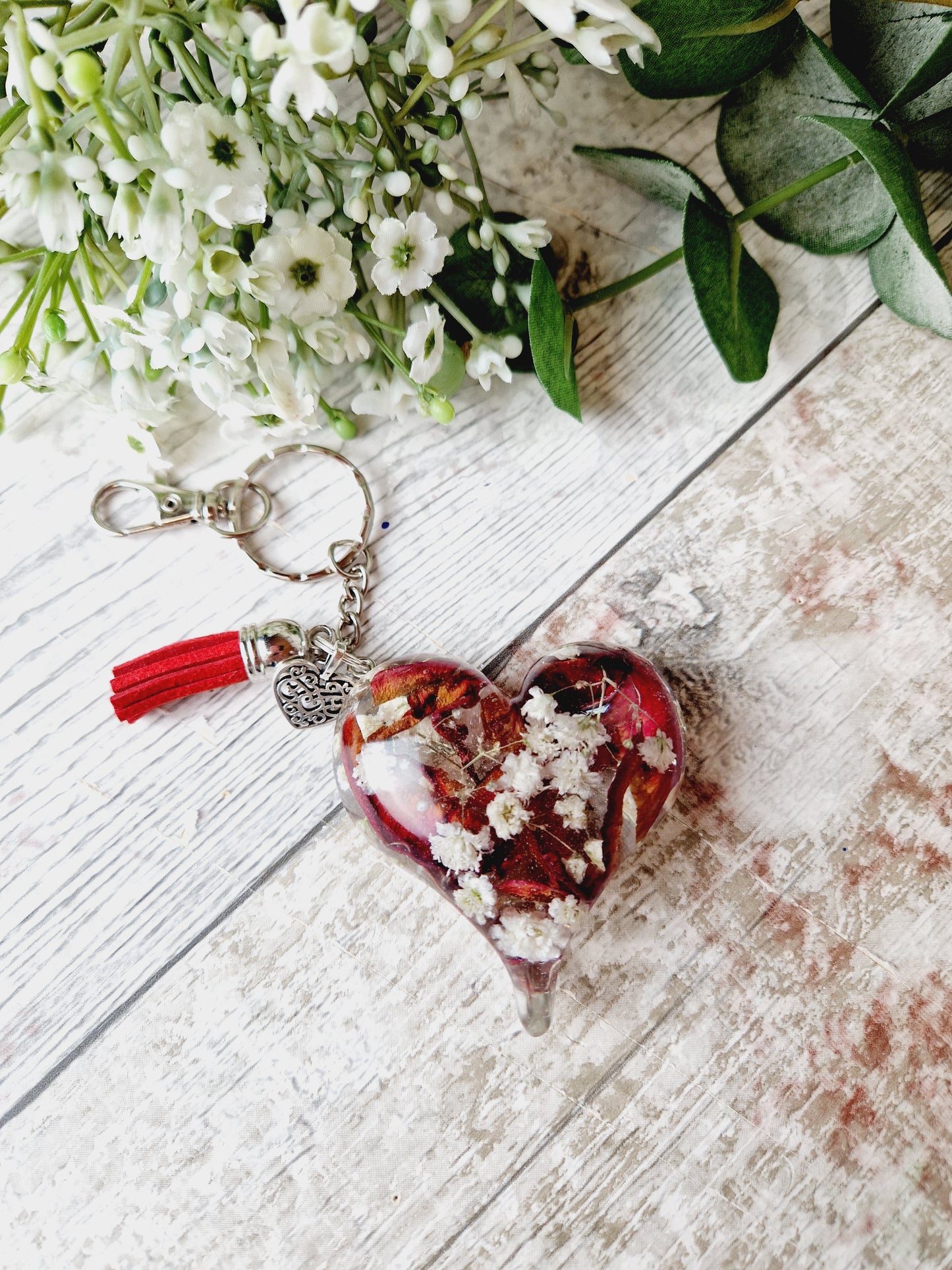 Puffy heart keyring