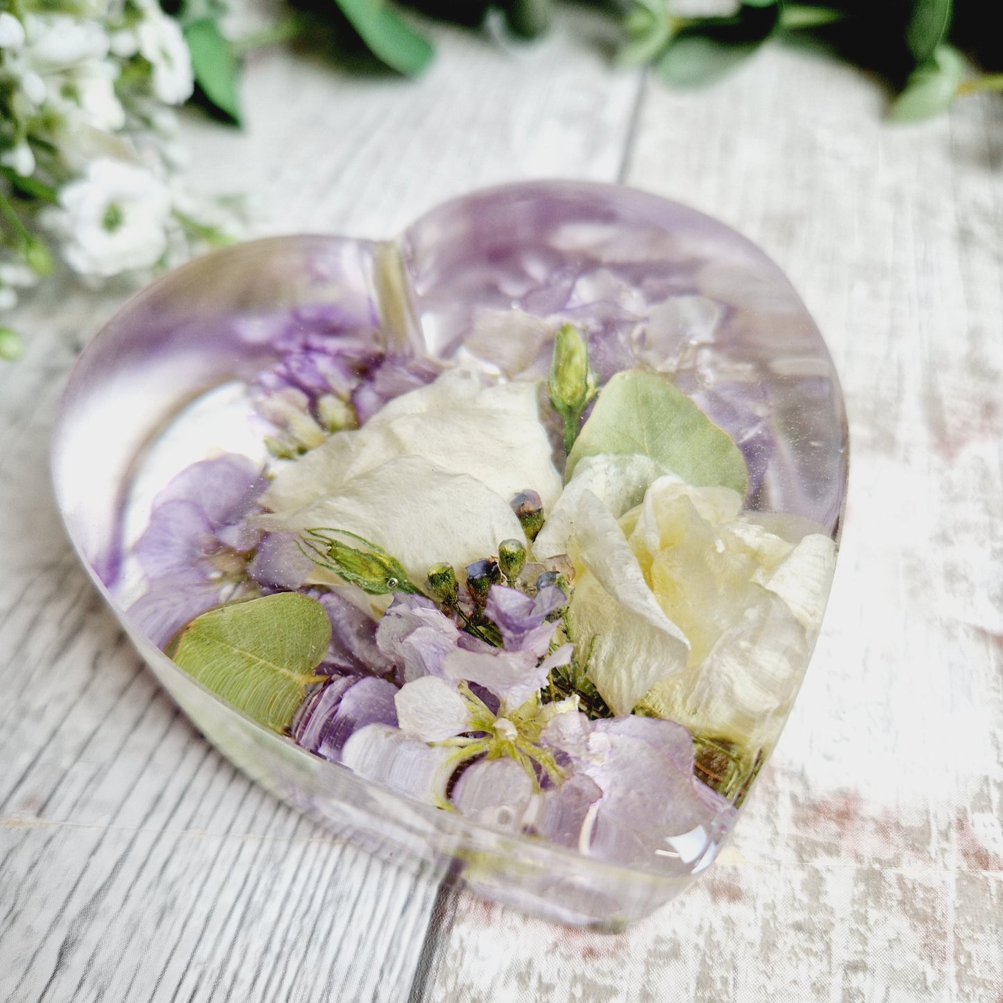 8cm Flower preservation heart.