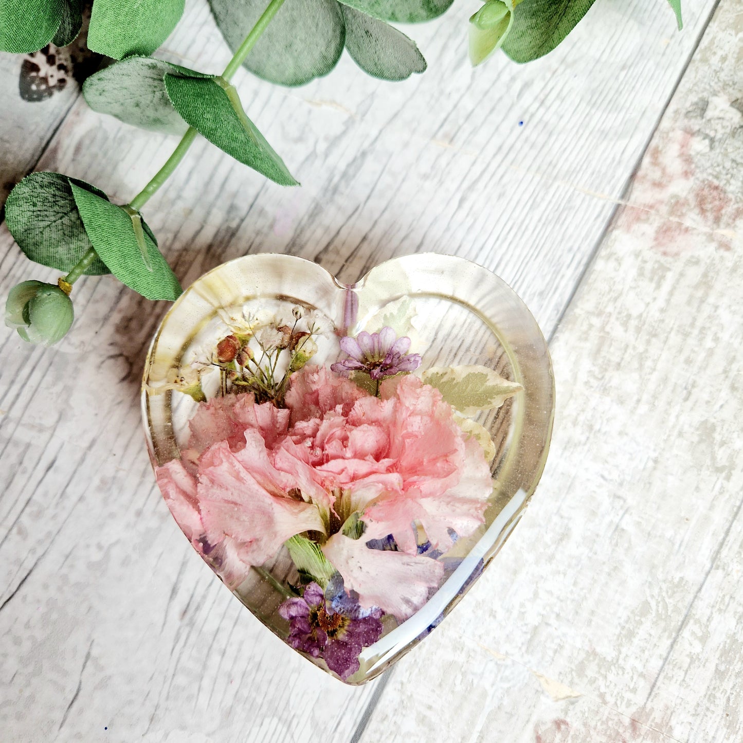 8cm Flower preservation heart.