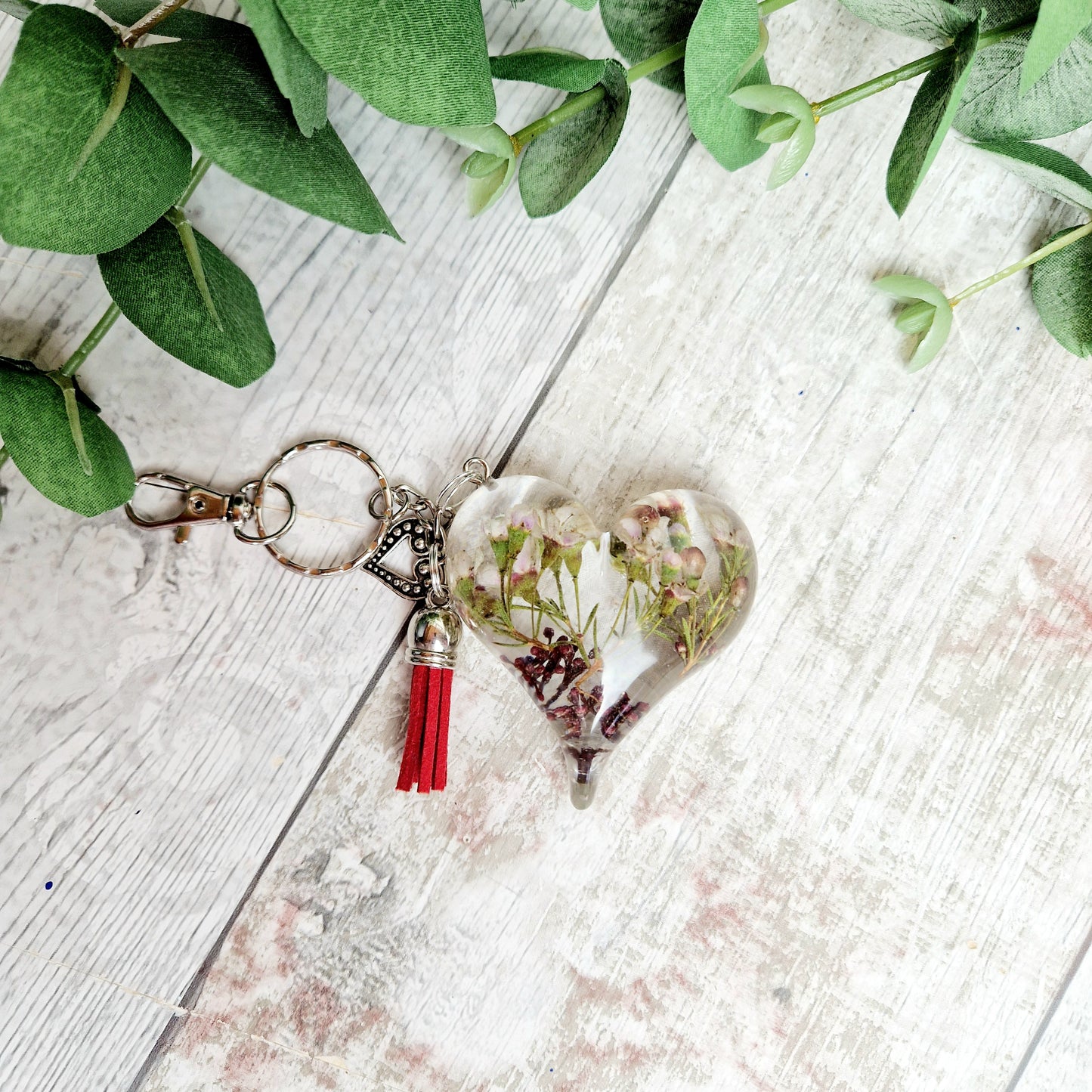 Puffy heart keyring